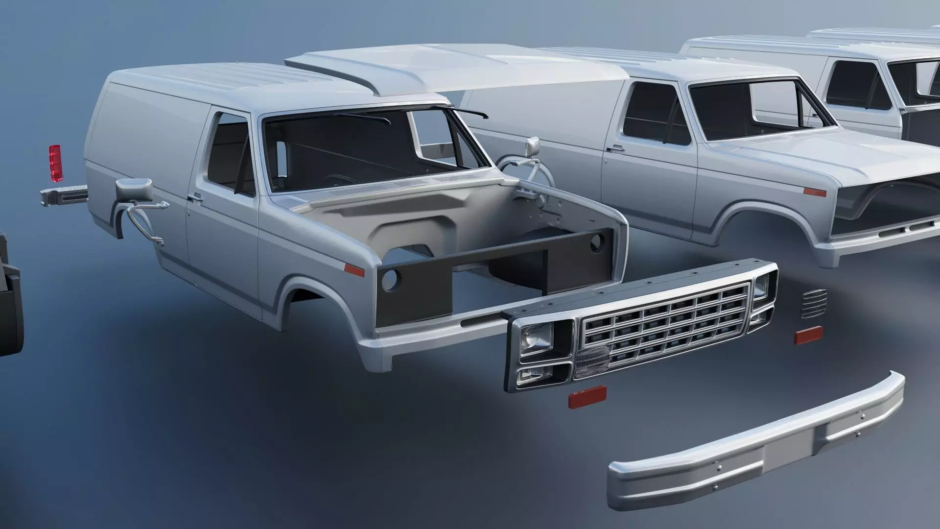 B-150 Panel Truck 1980  3D print model_22