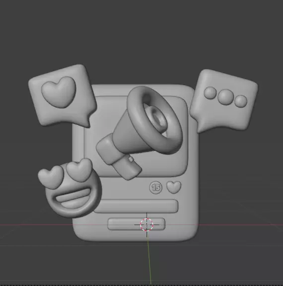 Social Media 3d Icon Pack 3D model_52