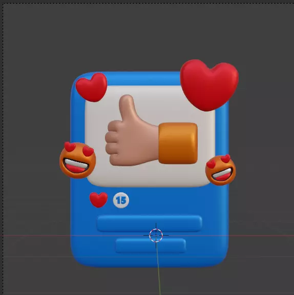 Social Media 3d Icon Pack 3D model_135