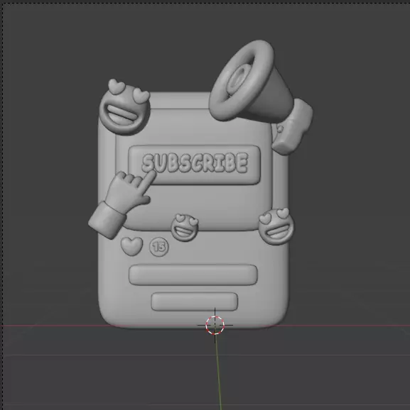 Social Media 3d Icon Pack 3D model_125