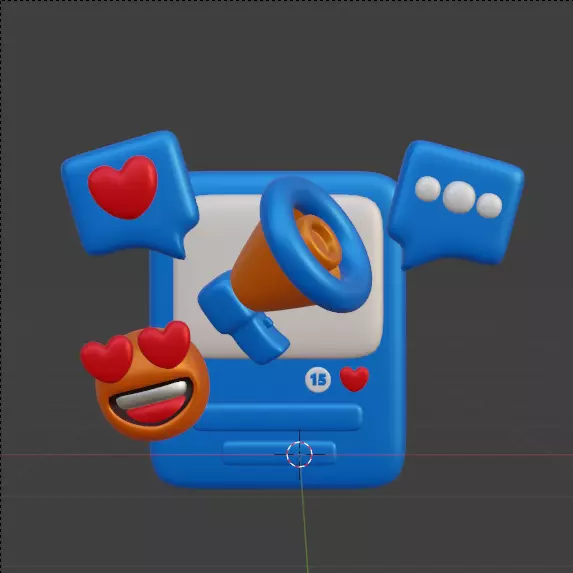Social Media 3d Icon Pack 3D model_55