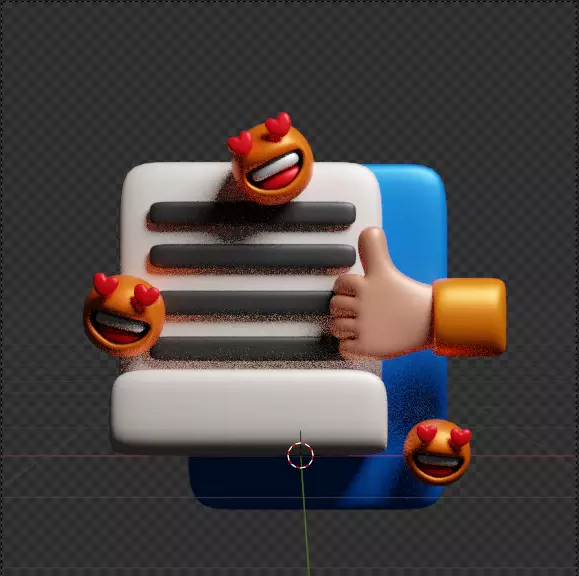 Social Media 3d Icon Pack 3D model_140