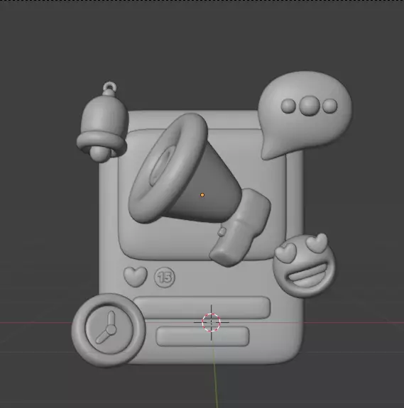 Social Media 3d Icon Pack 3D model_44