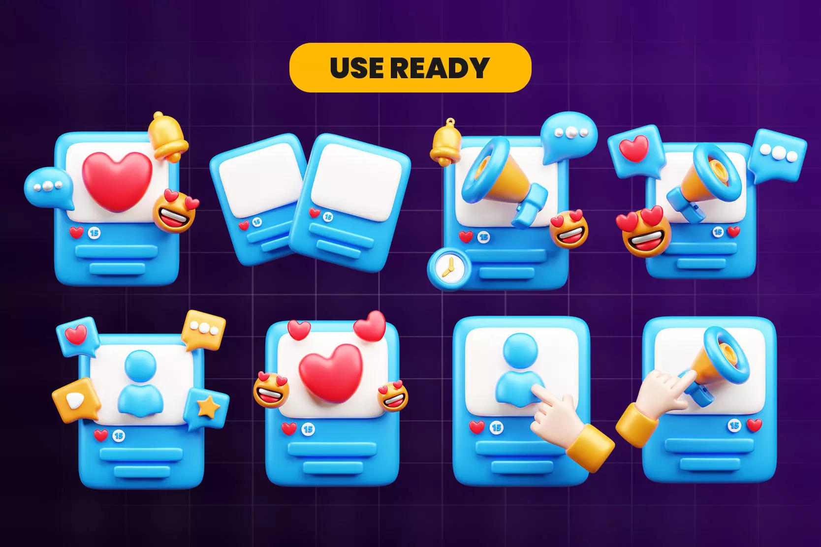 Social Media 3d Icon Pack 3D model_2