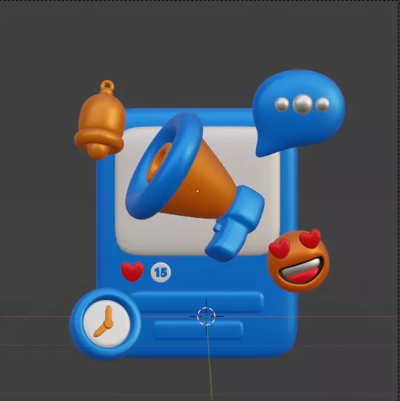 Social Media 3d Icon Pack 3D model_48