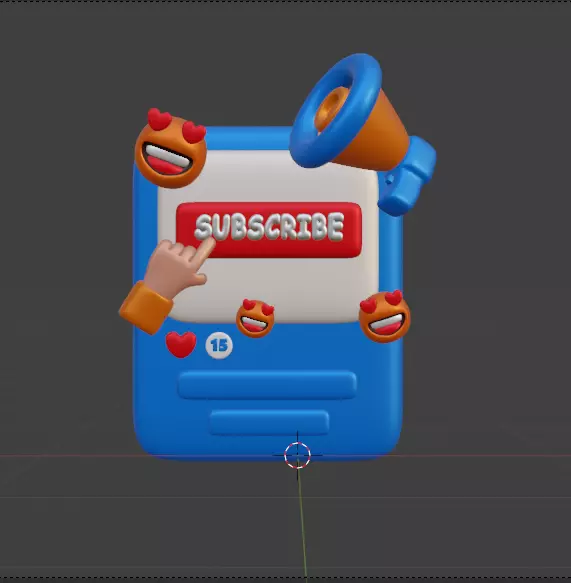 Social Media 3d Icon Pack 3D model_127