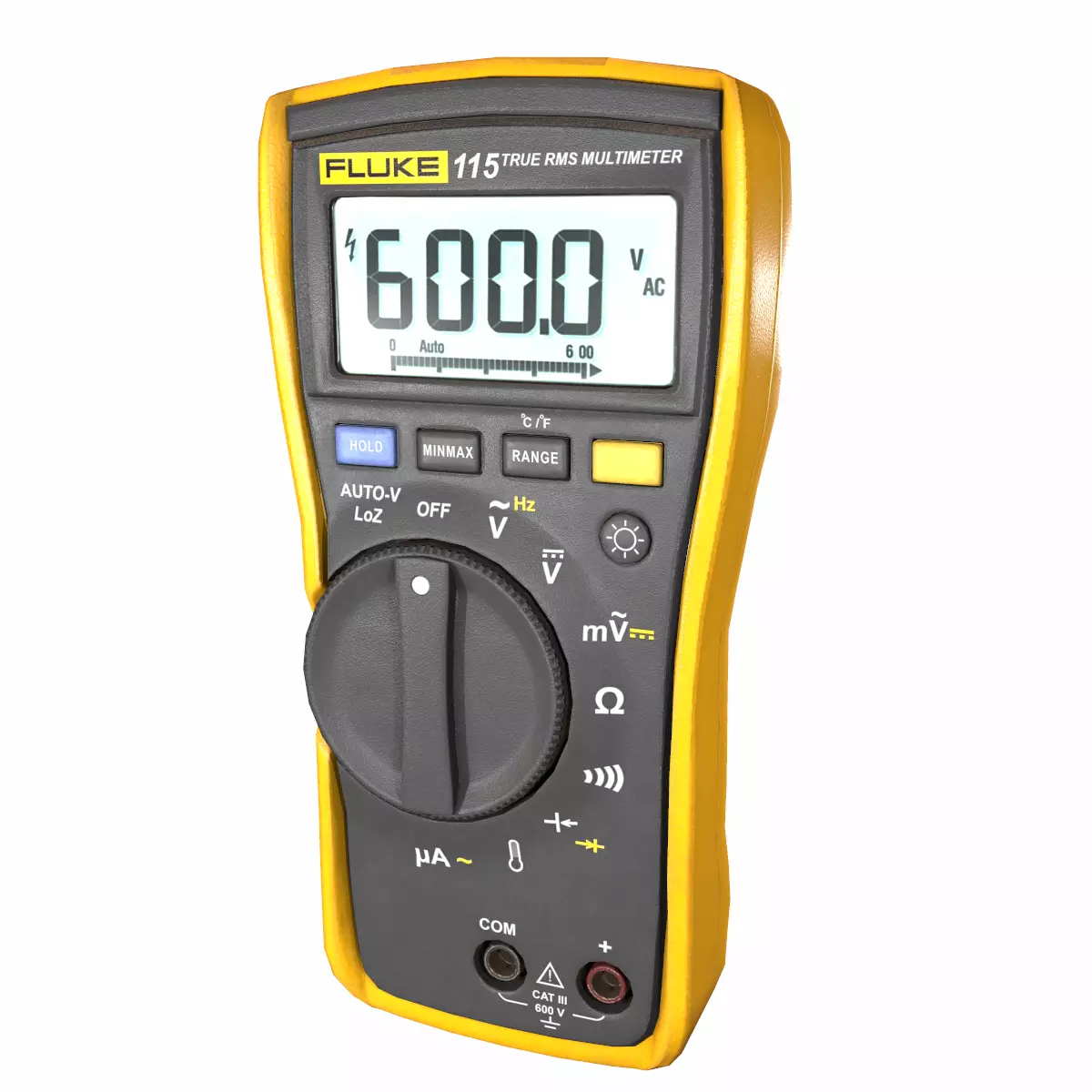 Fluke 116 True Rms Digital Multimeter Low Poly Low-poly 3D model_7