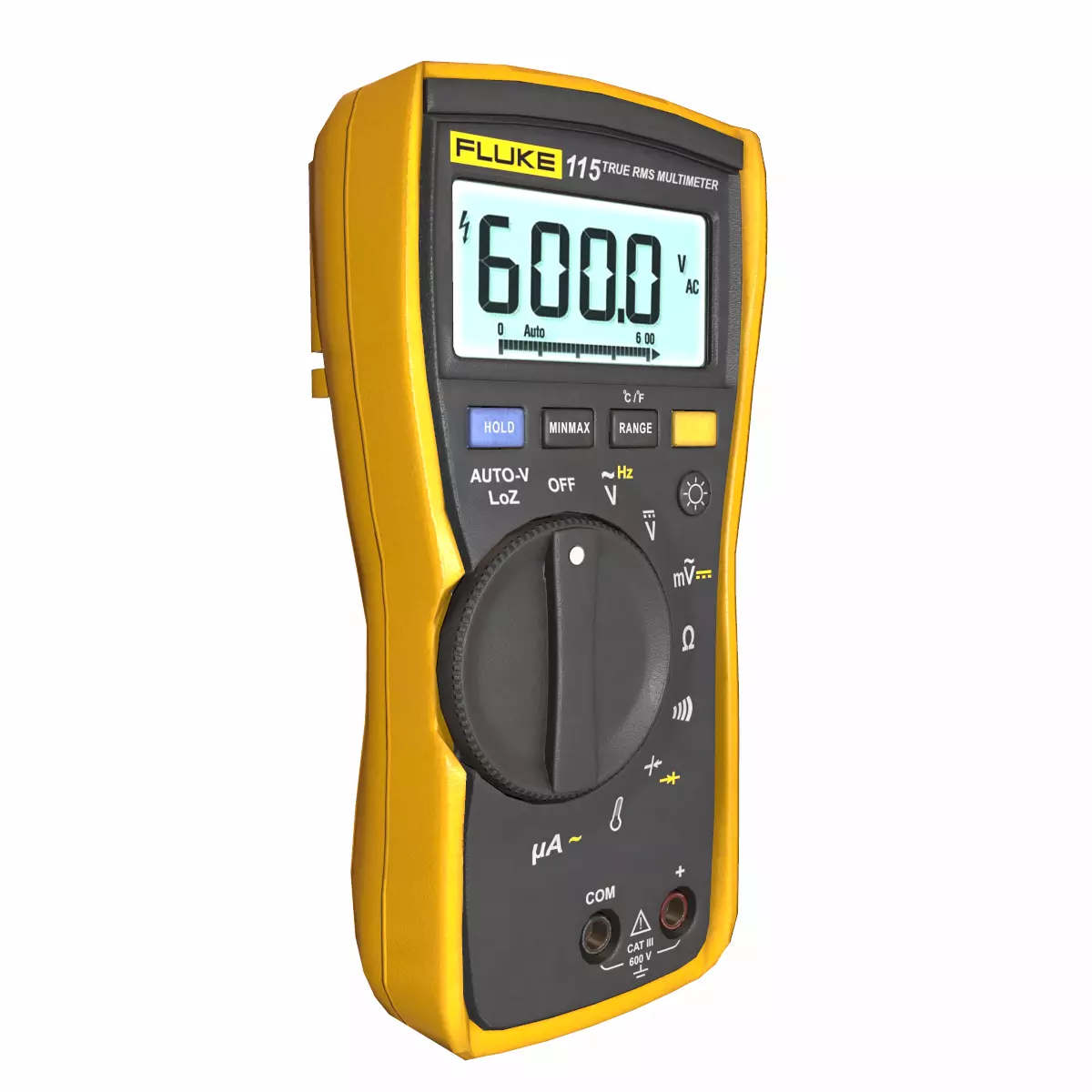 Fluke 116 True Rms Digital Multimeter Low Poly Low-poly 3D model_1