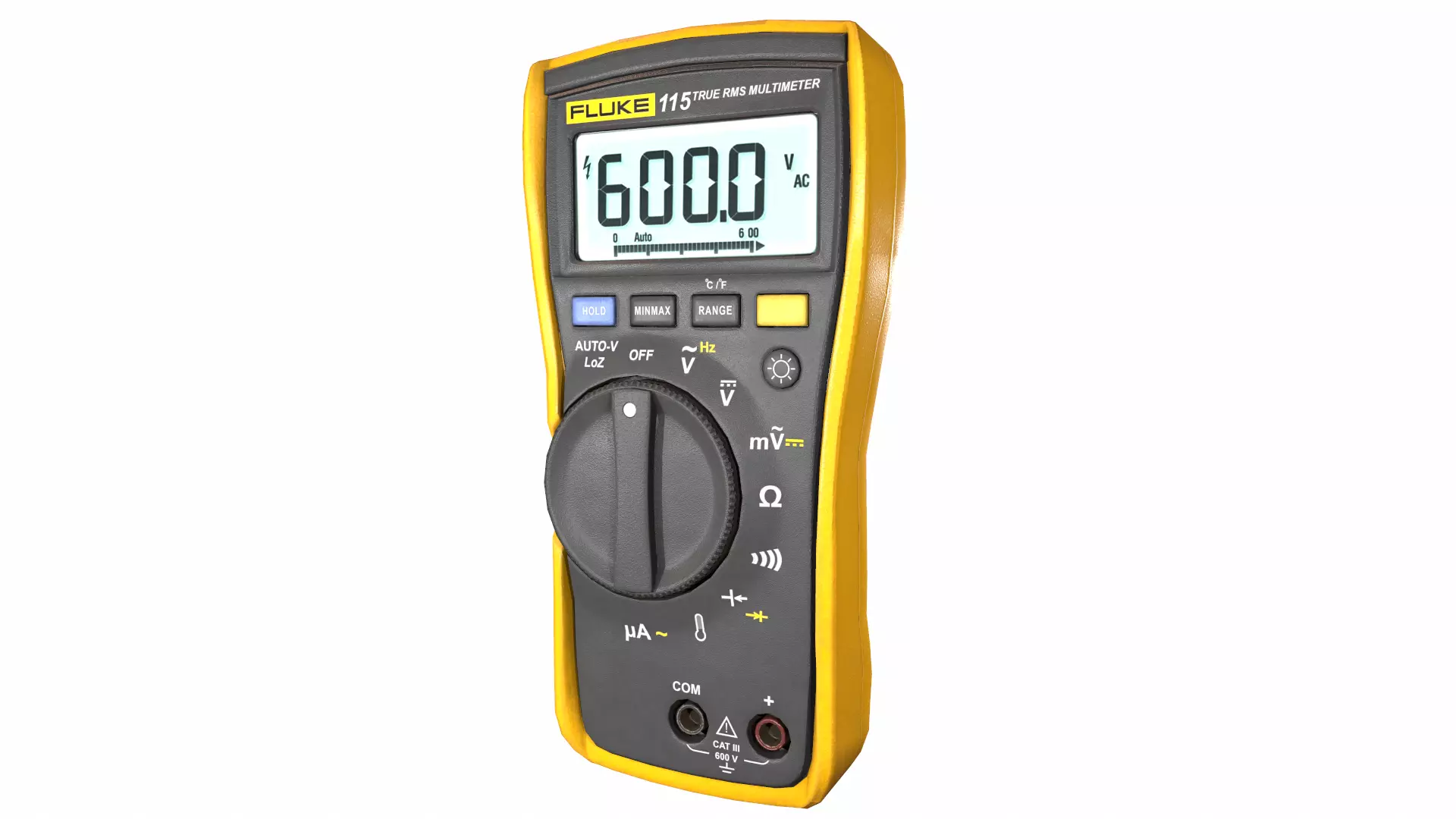 Fluke 116 True Rms Digital Multimeter Low Poly Low-poly 3D model_9