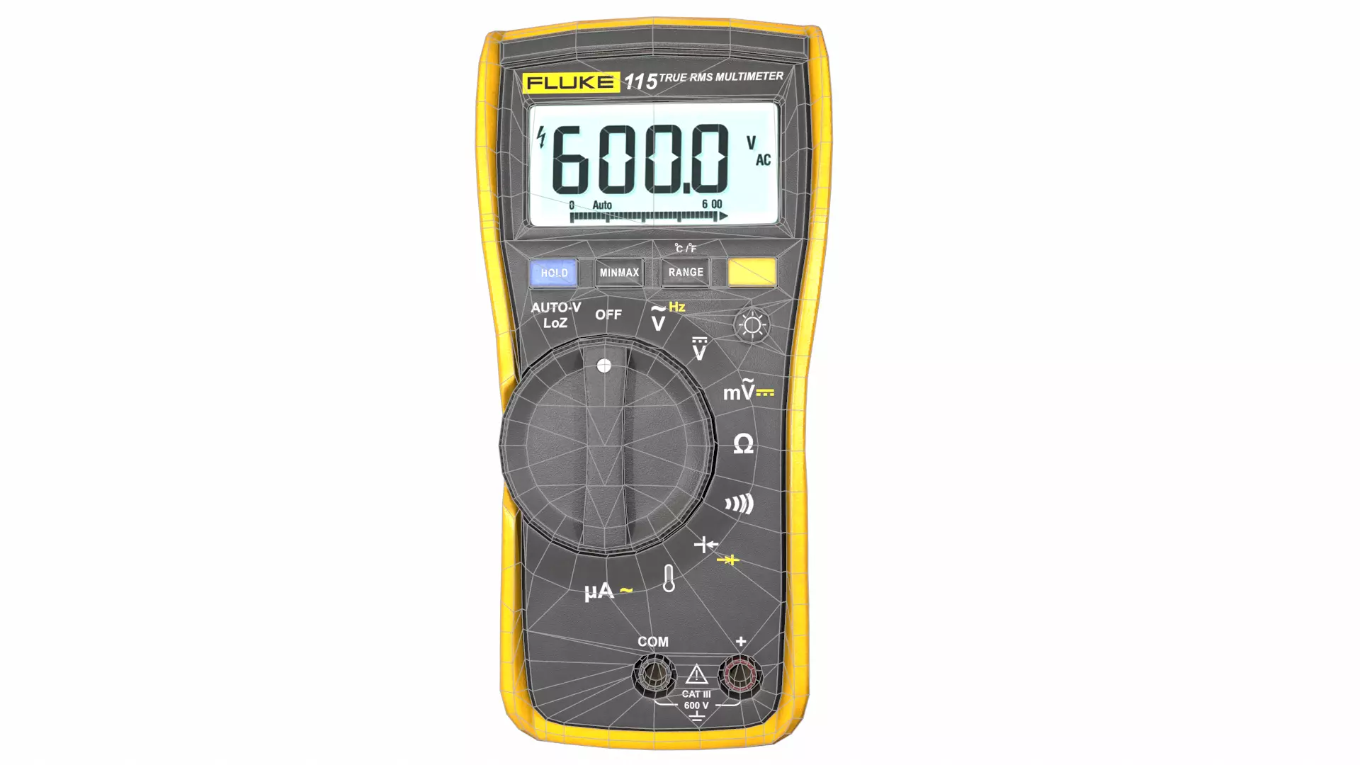 Fluke 116 True Rms Digital Multimeter Low Poly Low-poly 3D model_22