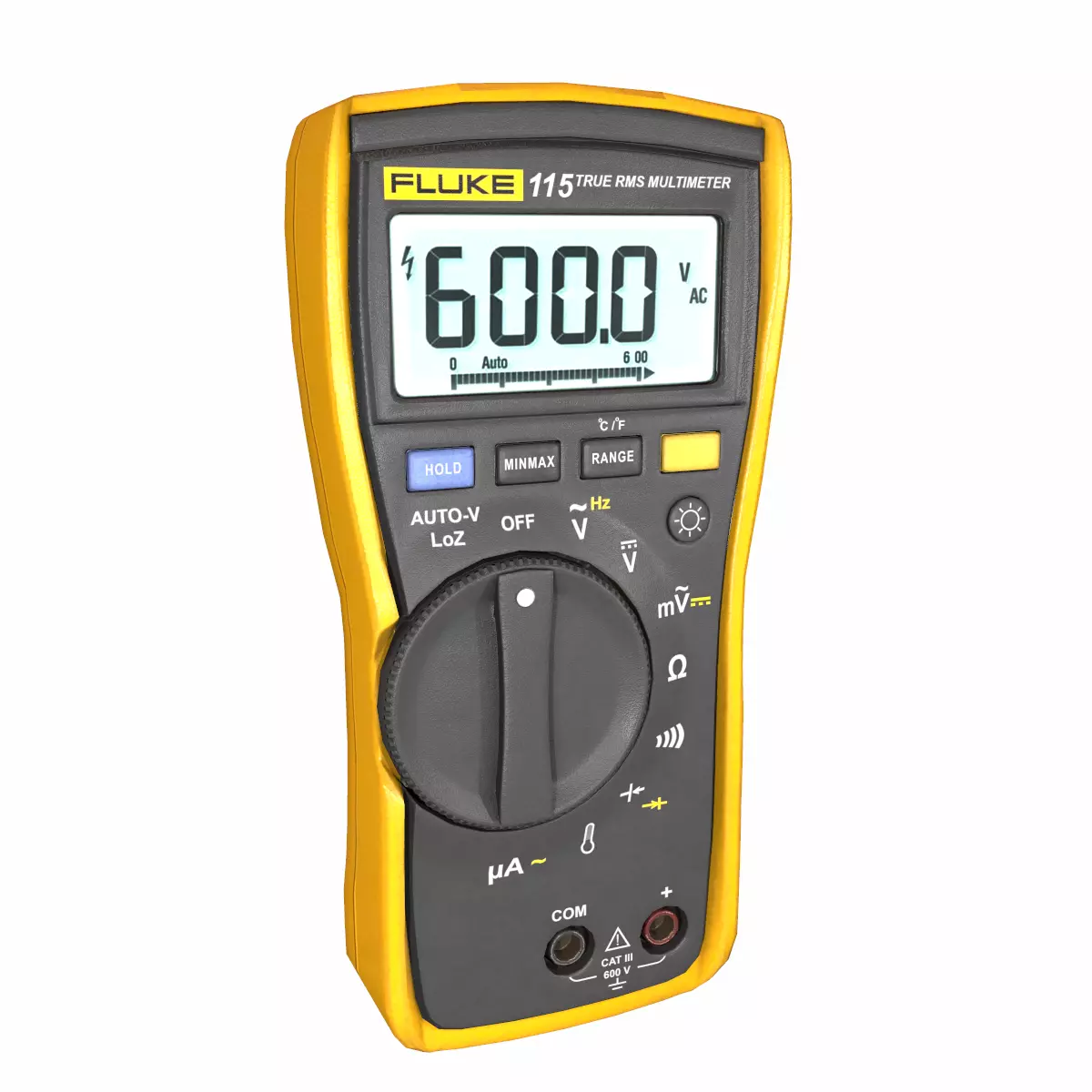 Fluke 116 True Rms Digital Multimeter Low Poly Low-poly 3D model_6