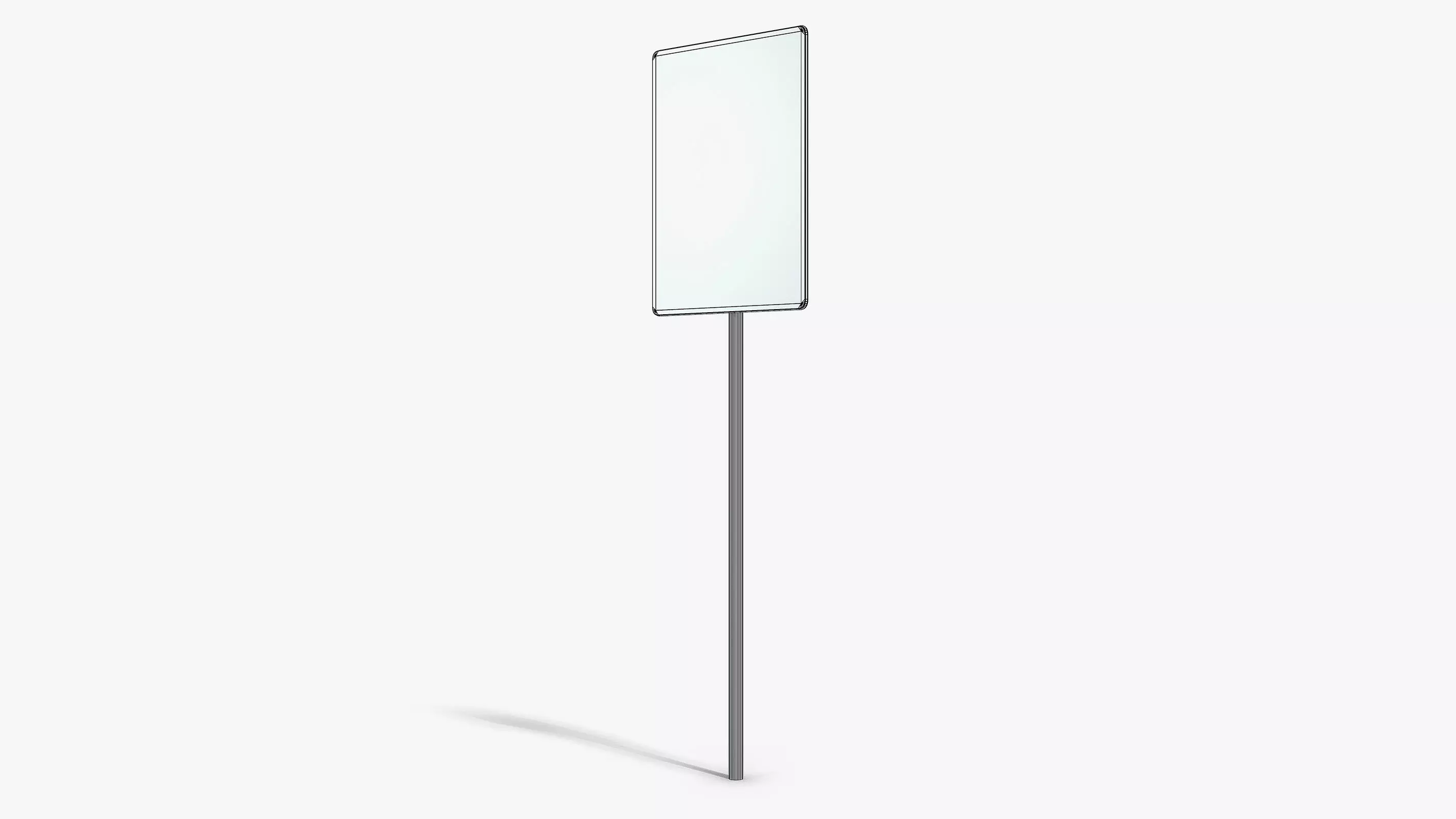 Damaged Speed Limit Sign Low-poly 3D model_11