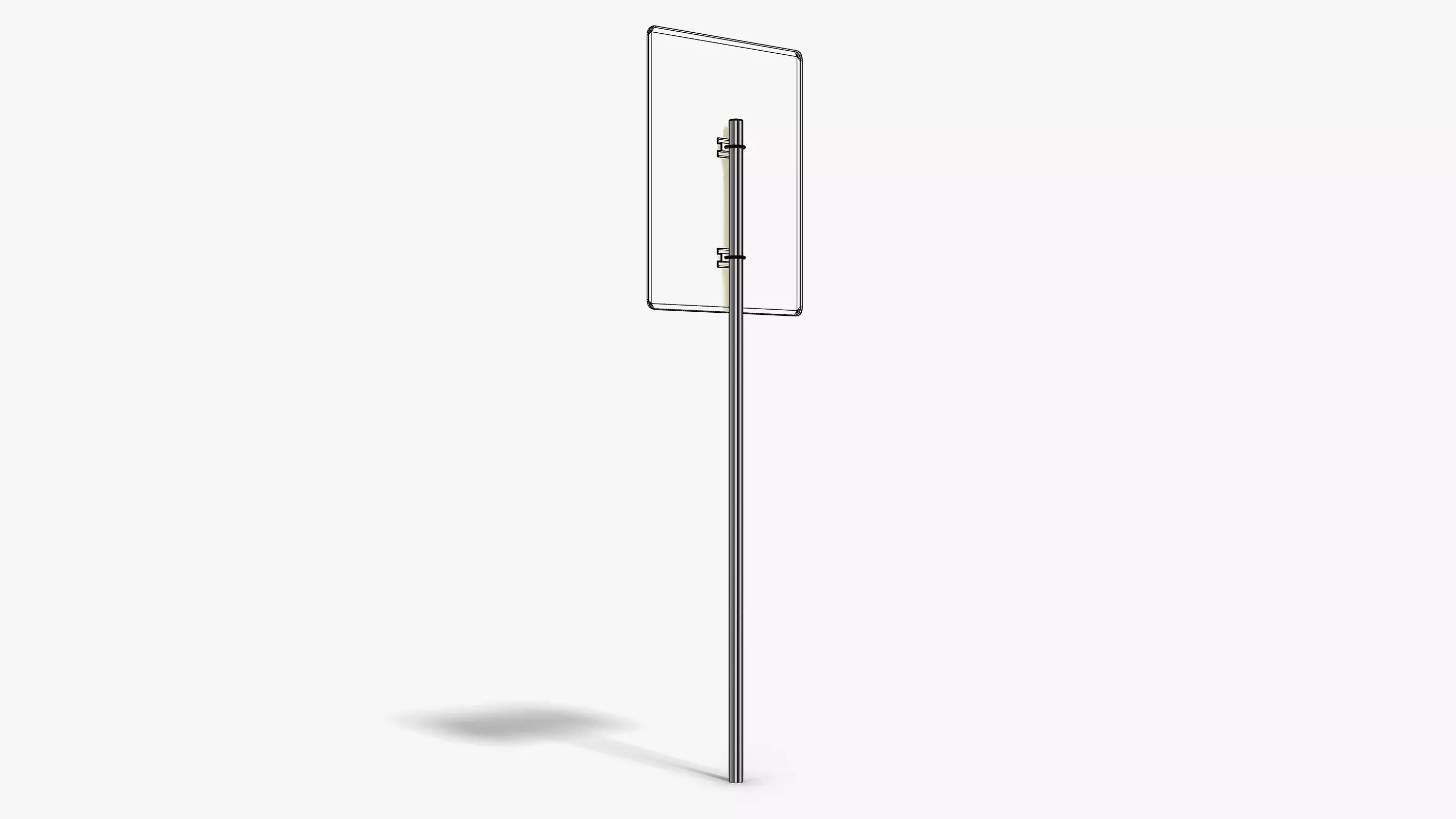 Damaged Speed Limit Sign Low-poly 3D model_10