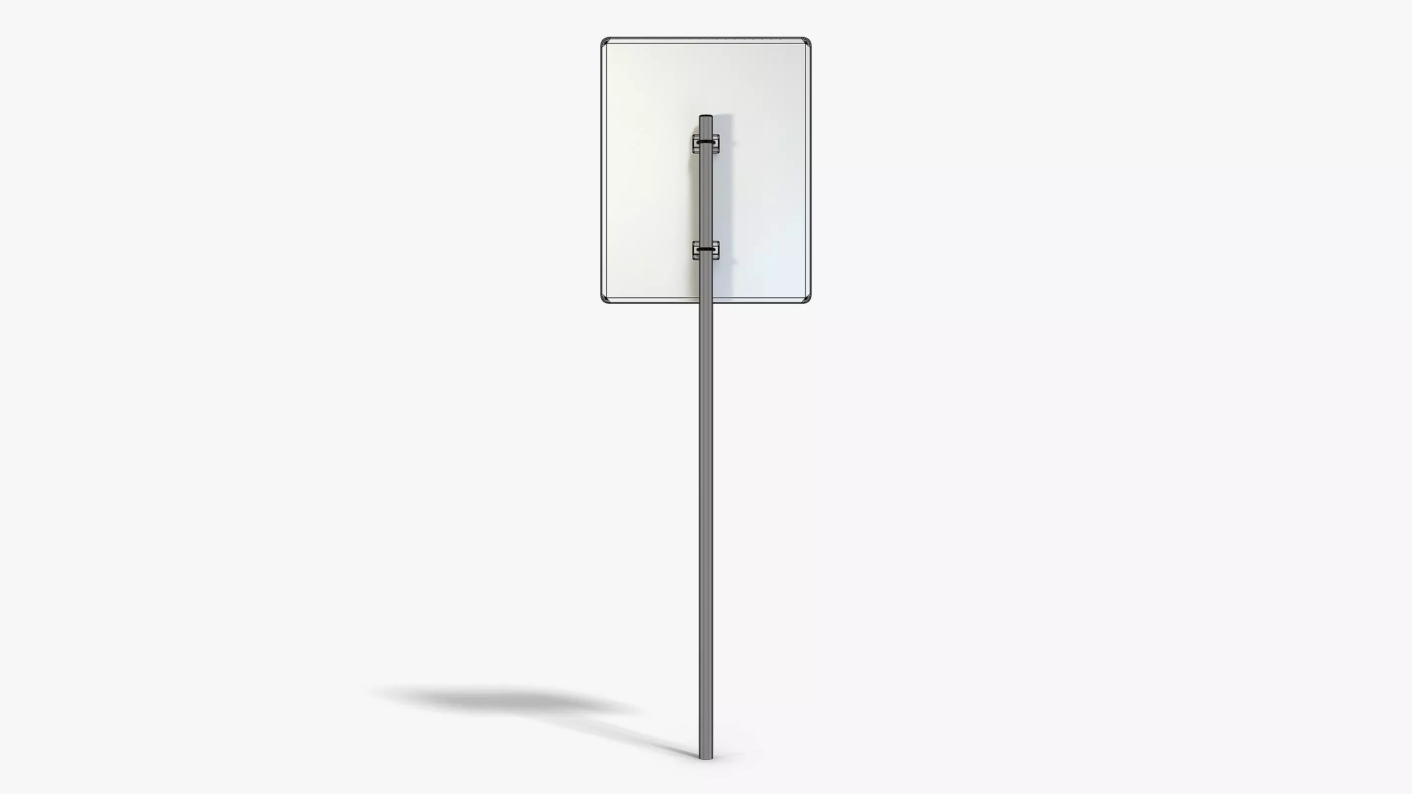 Damaged Speed Limit Sign Low-poly 3D model_9