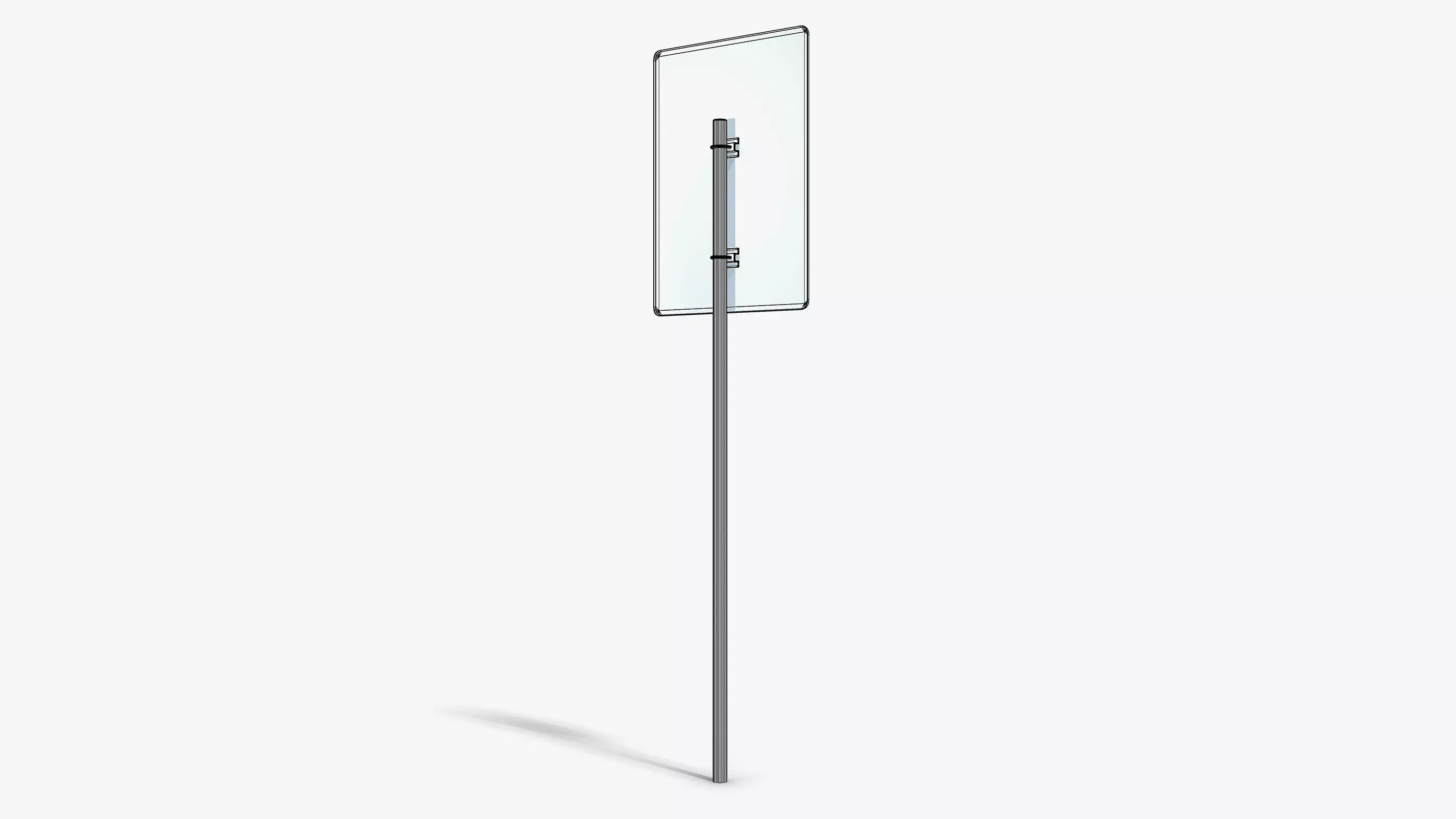 Damaged Speed Limit Sign Low-poly 3D model_8