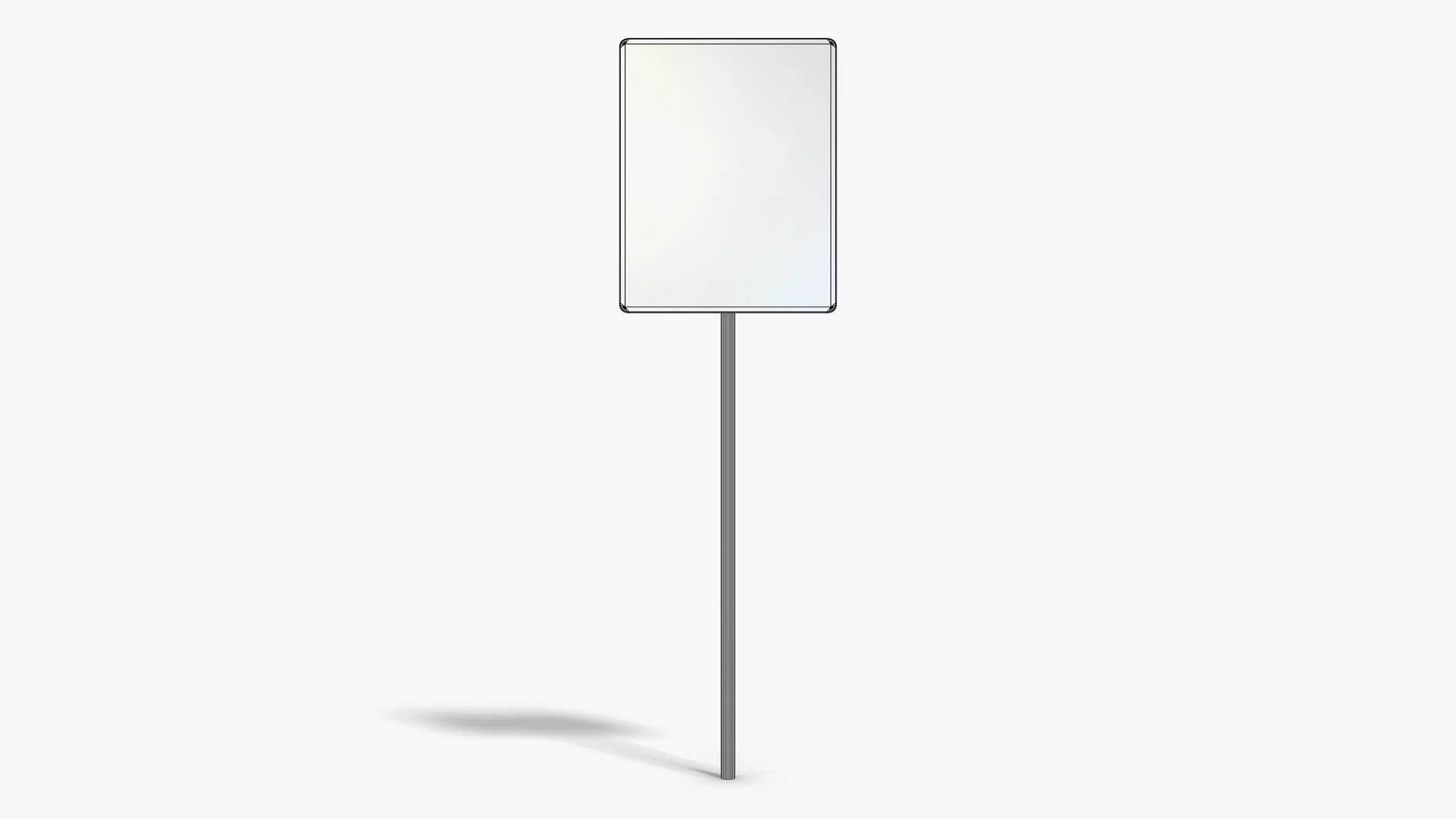 Damaged Speed Limit Sign Low-poly 3D model_6