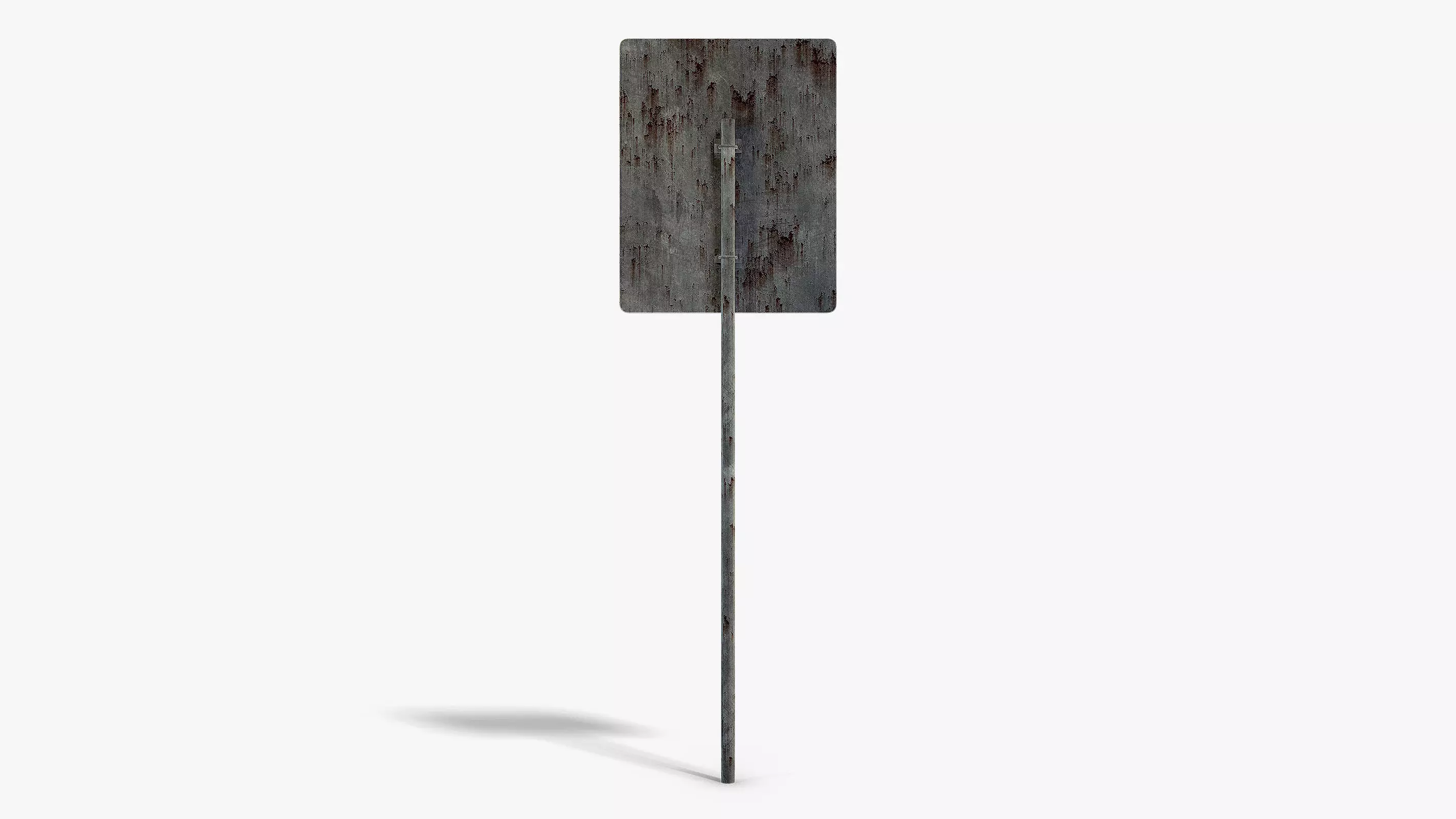 Damaged Speed Limit Sign Low-poly 3D model_3