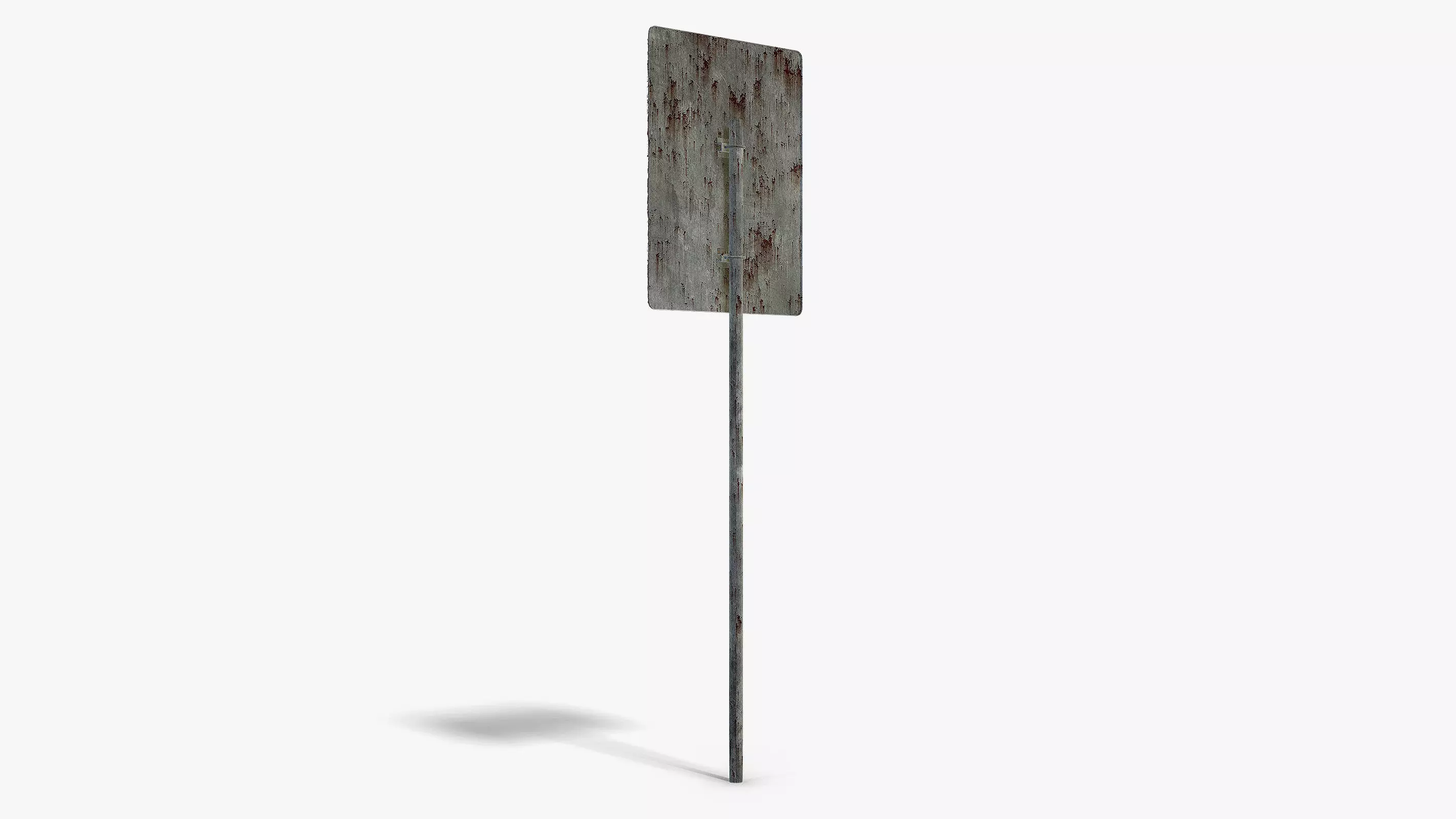 Damaged Speed Limit Sign Low-poly 3D model_4