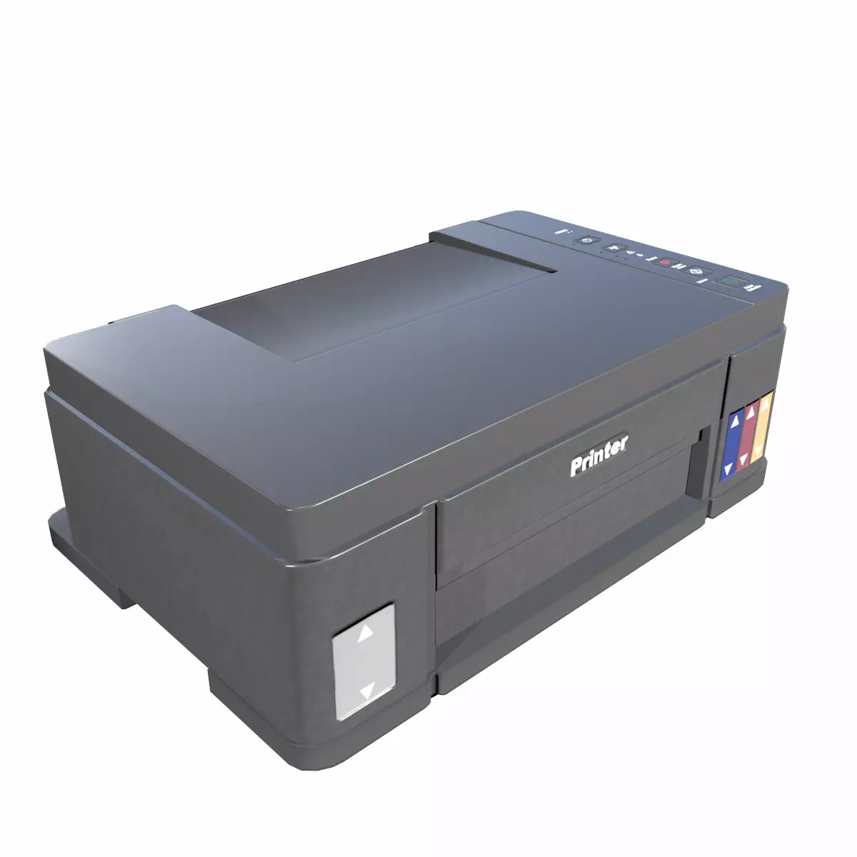 Printer Low Poly Low-poly 3D model_5