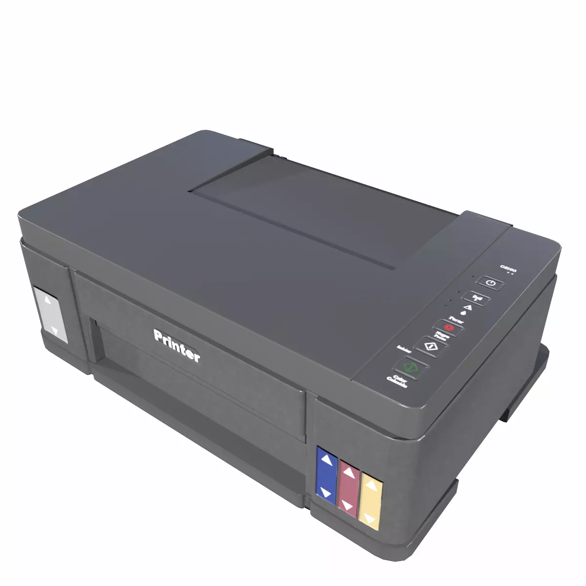 Printer Low Poly Low-poly 3D model_3