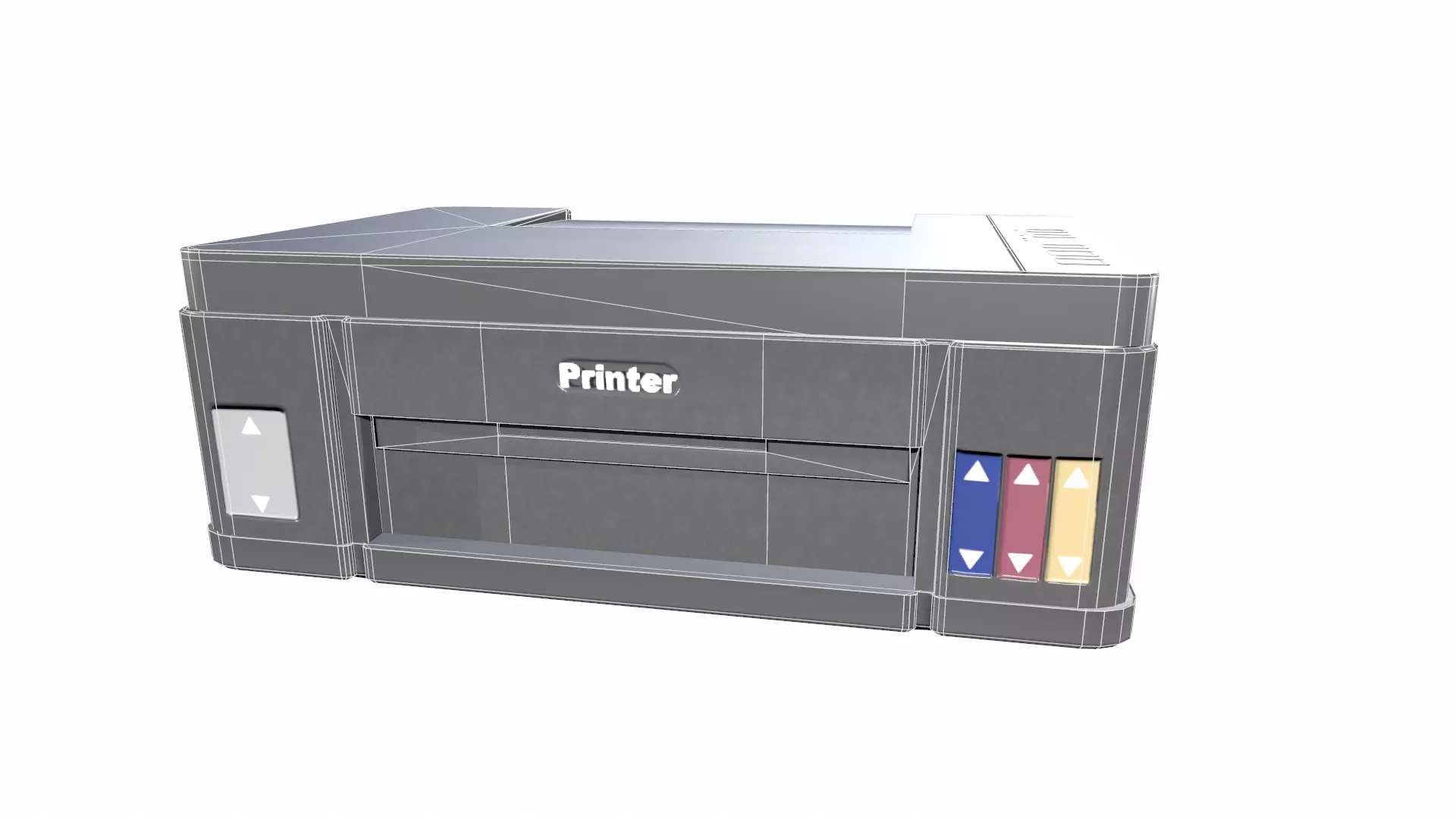 Printer Low Poly Low-poly 3D model_18