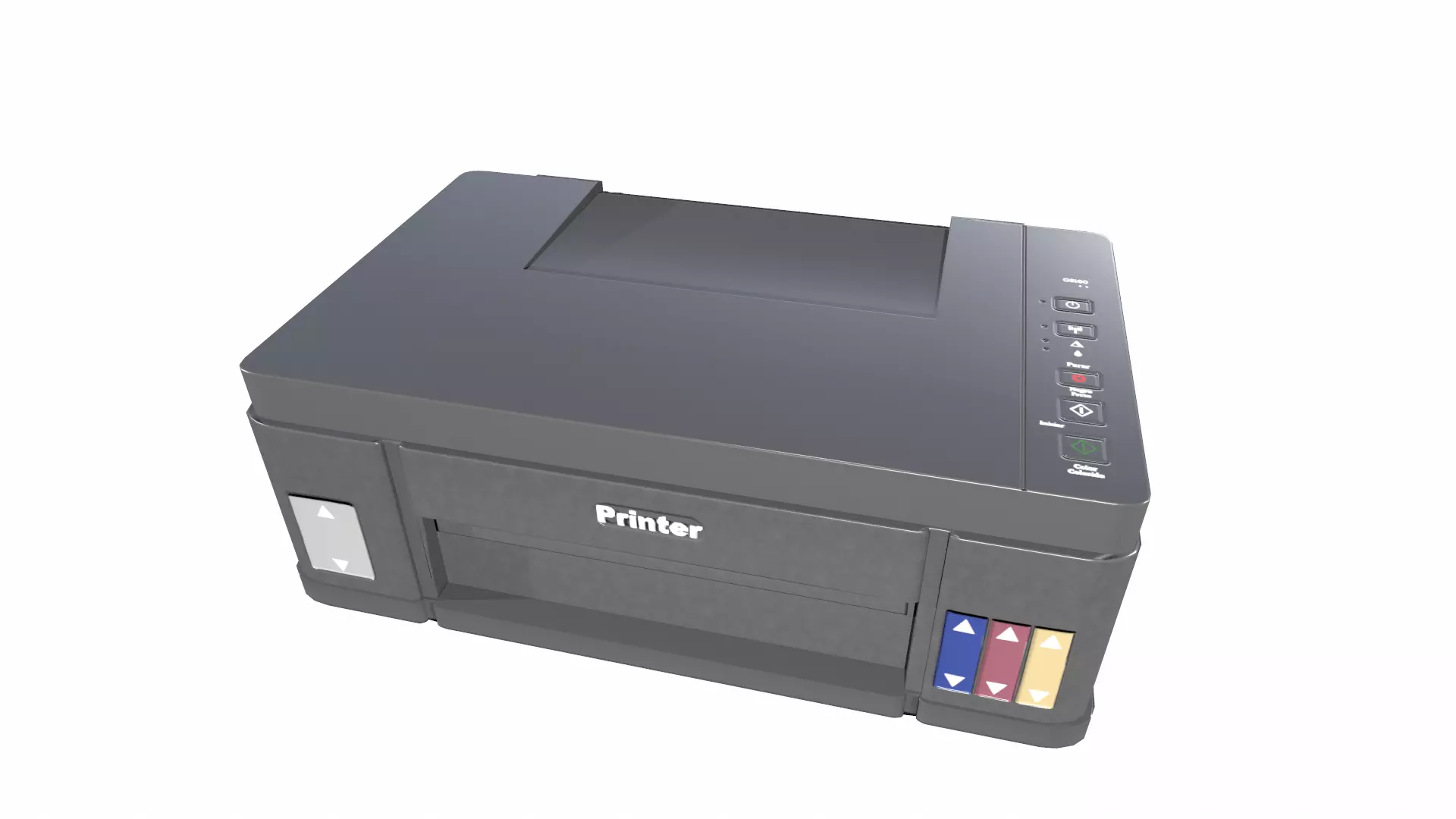 Printer Low Poly Low-poly 3D model_15