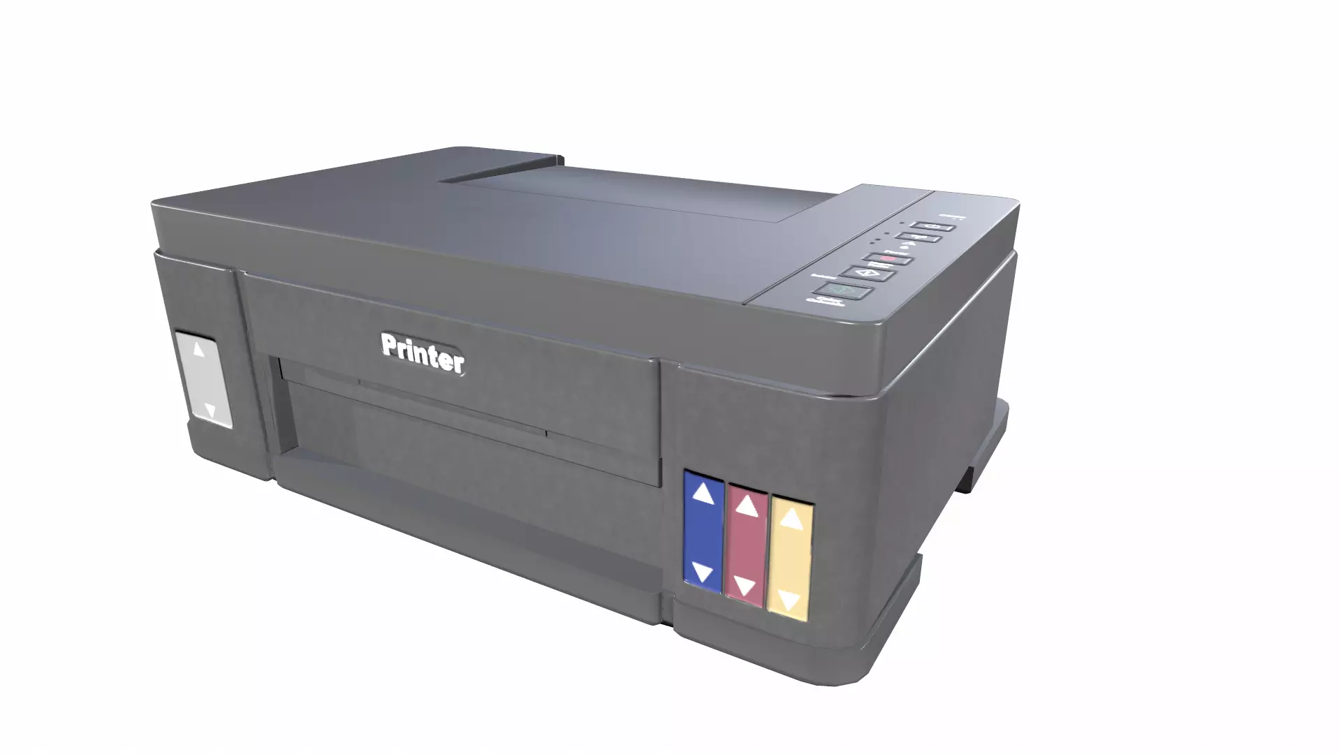 Printer Low Poly Low-poly 3D model_11