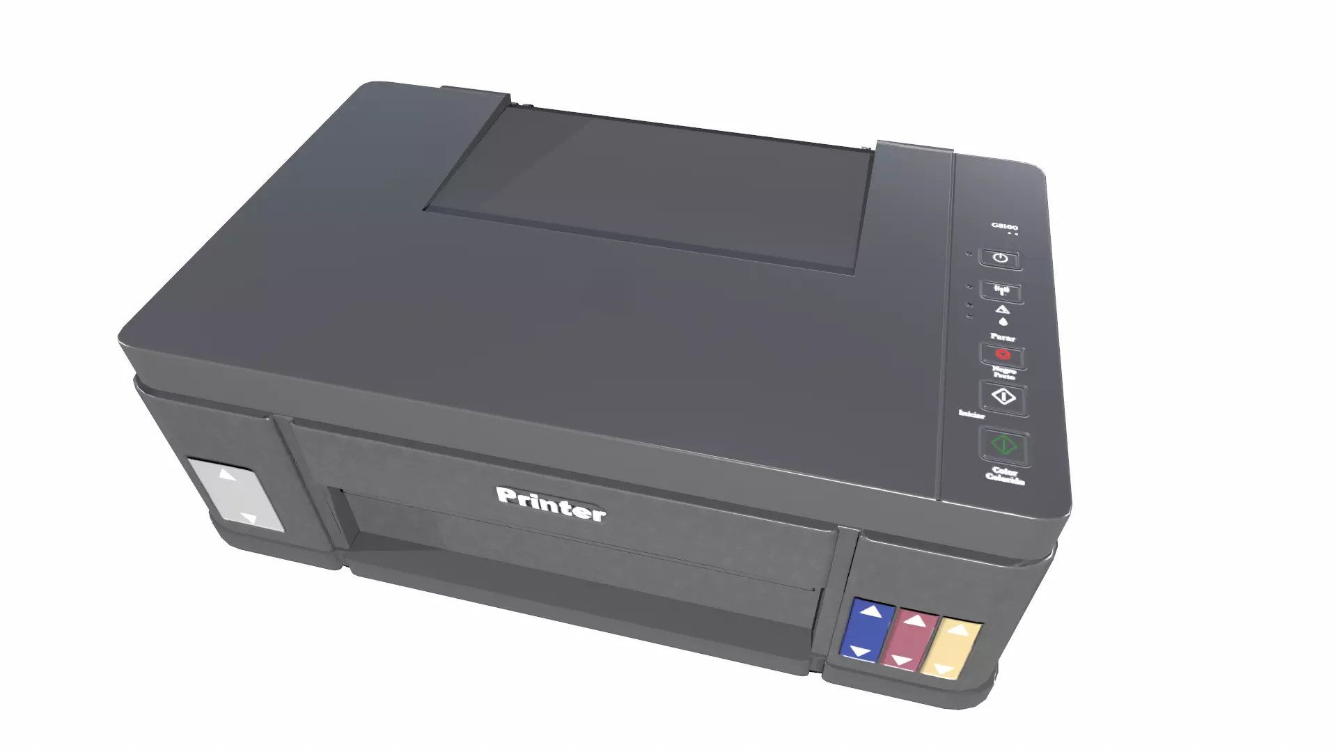 Printer Low Poly Low-poly 3D model_12