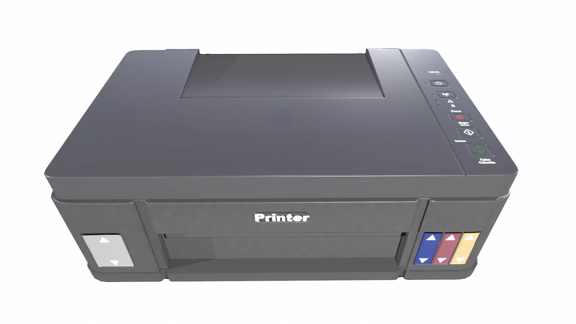 Printer Low Poly Low-poly 3D model_8
