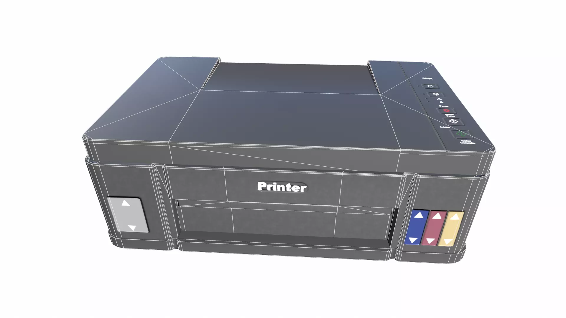 Printer Low Poly Low-poly 3D model_21