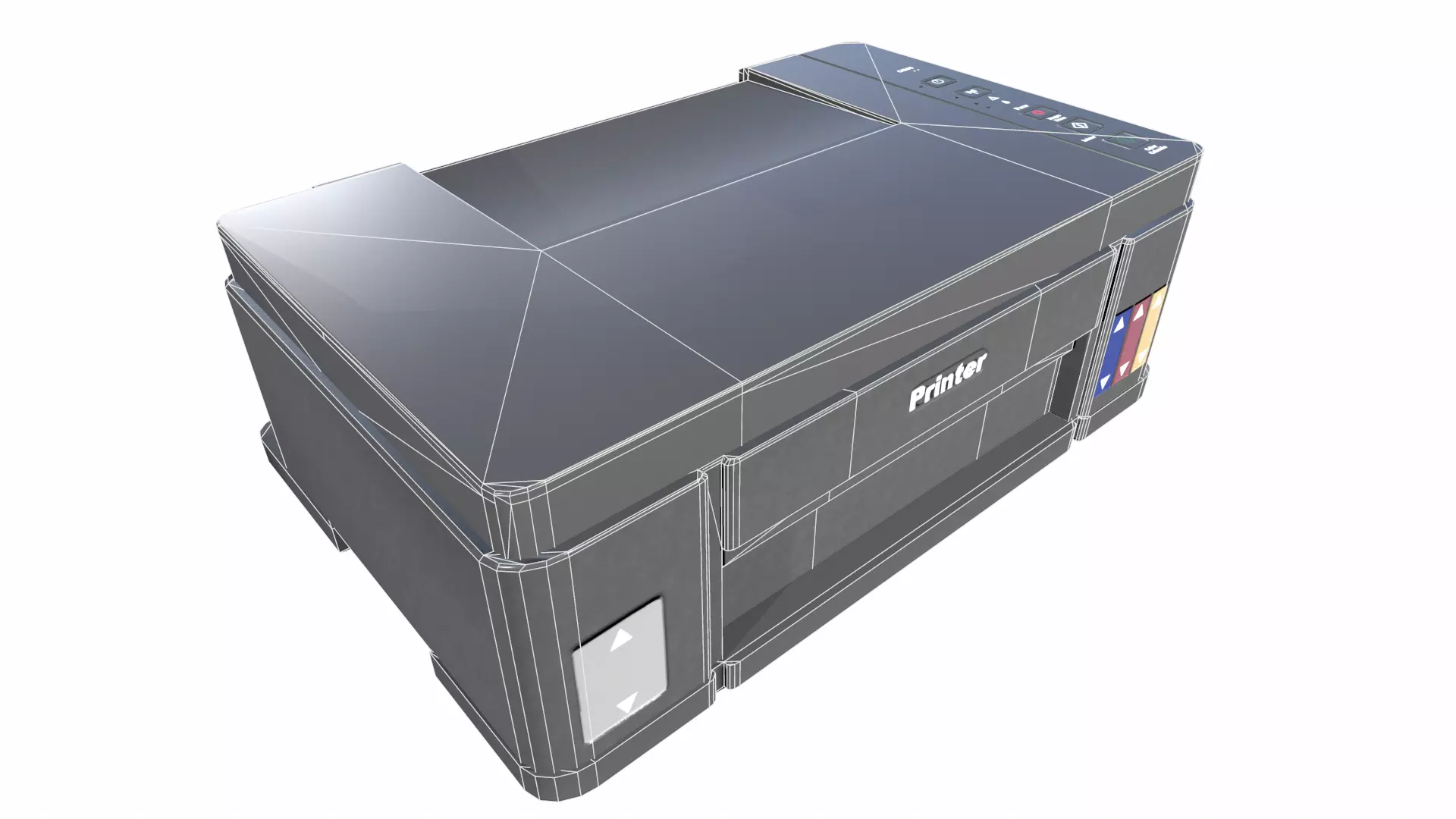 Printer Low Poly Low-poly 3D model_19