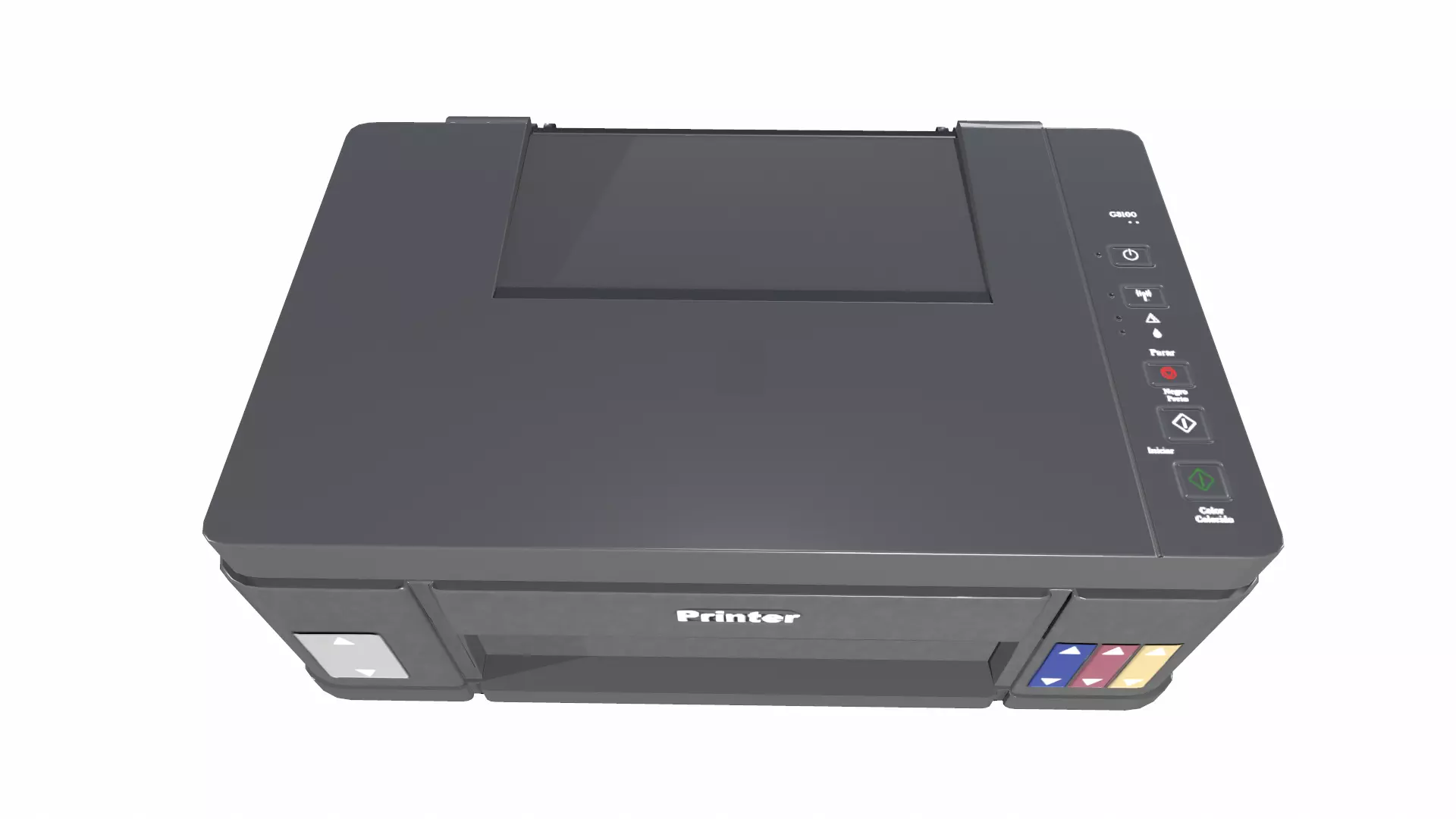 Printer Low Poly Low-poly 3D model_13