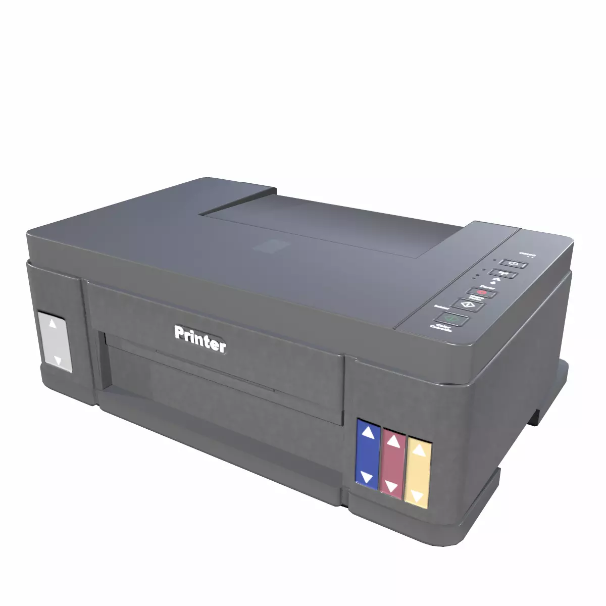 Printer Low Poly Low-poly 3D model_4