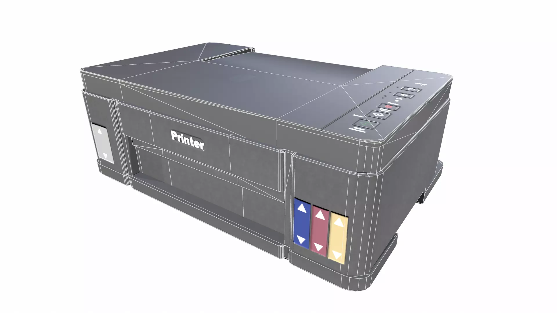 Printer Low Poly Low-poly 3D model_17