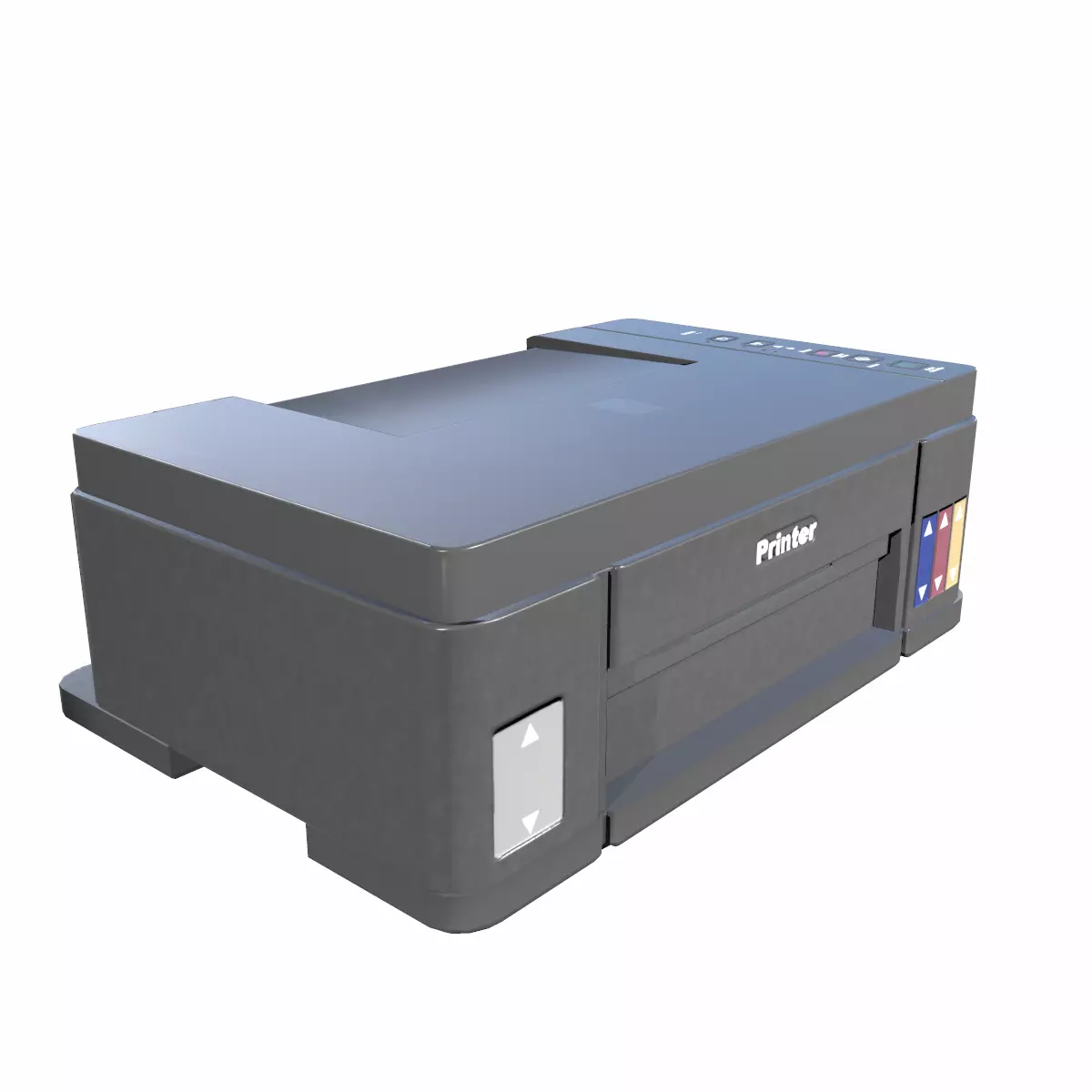 Printer Low Poly Low-poly 3D model_2