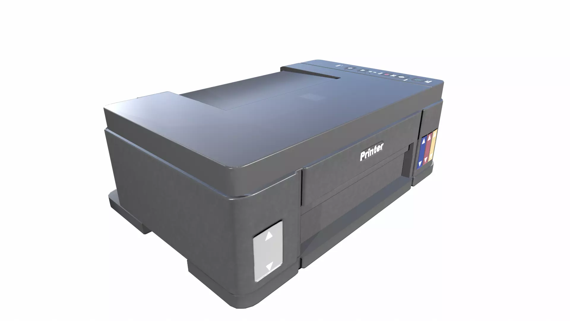 Printer Low Poly Low-poly 3D model_10