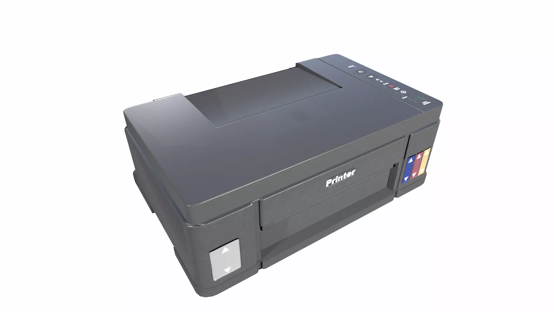 Printer Low Poly Low-poly 3D model_16