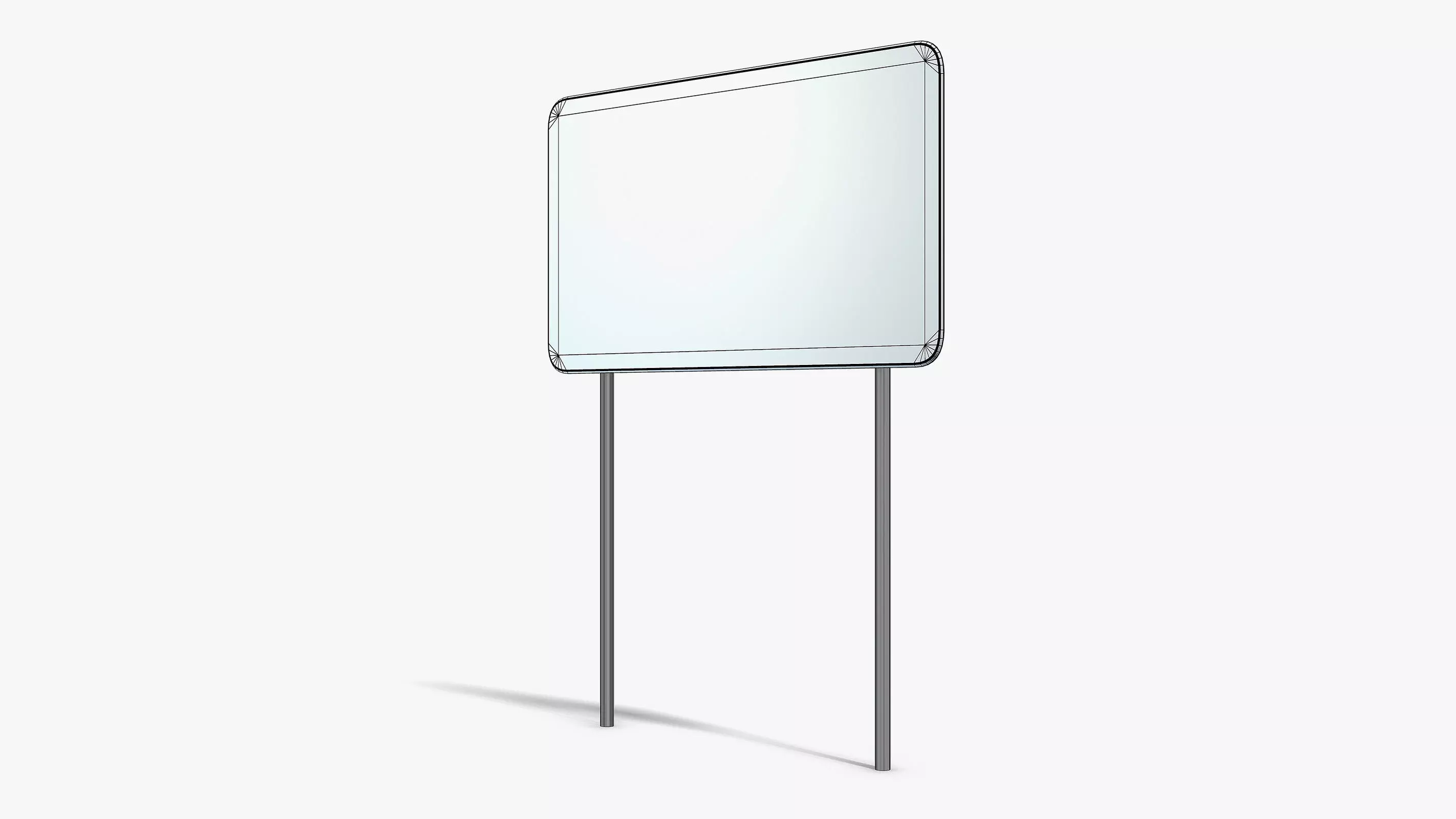 Street Info Sign Low-poly 3D model_11