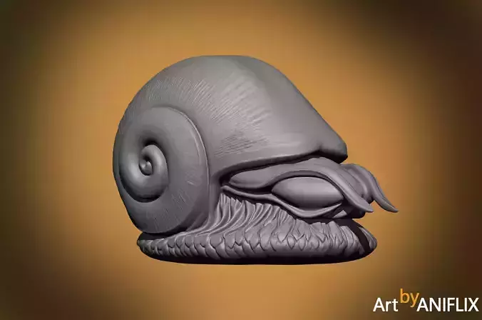 Scaly foot gastropod snail 3d model