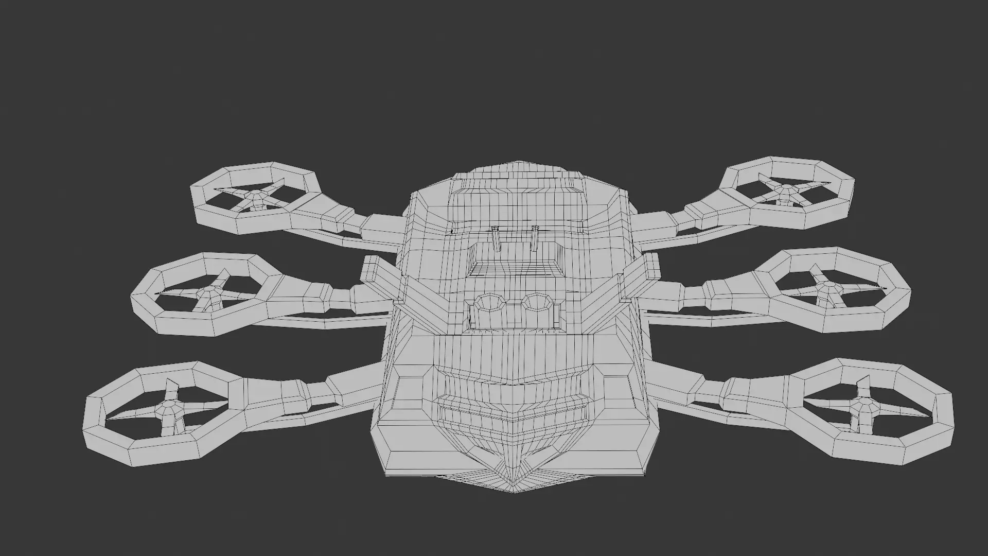 Low Poly 3d Stylized Drone Low-poly 3D model_22