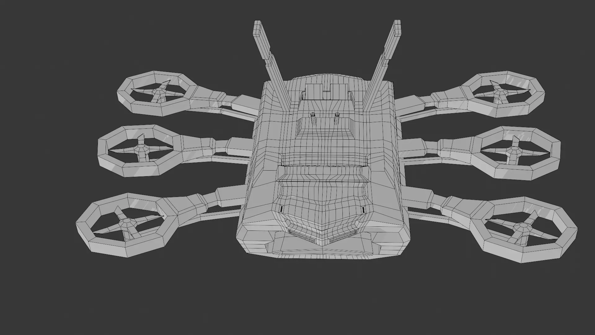 Low Poly 3d Stylized Drone Low-poly 3D model_9
