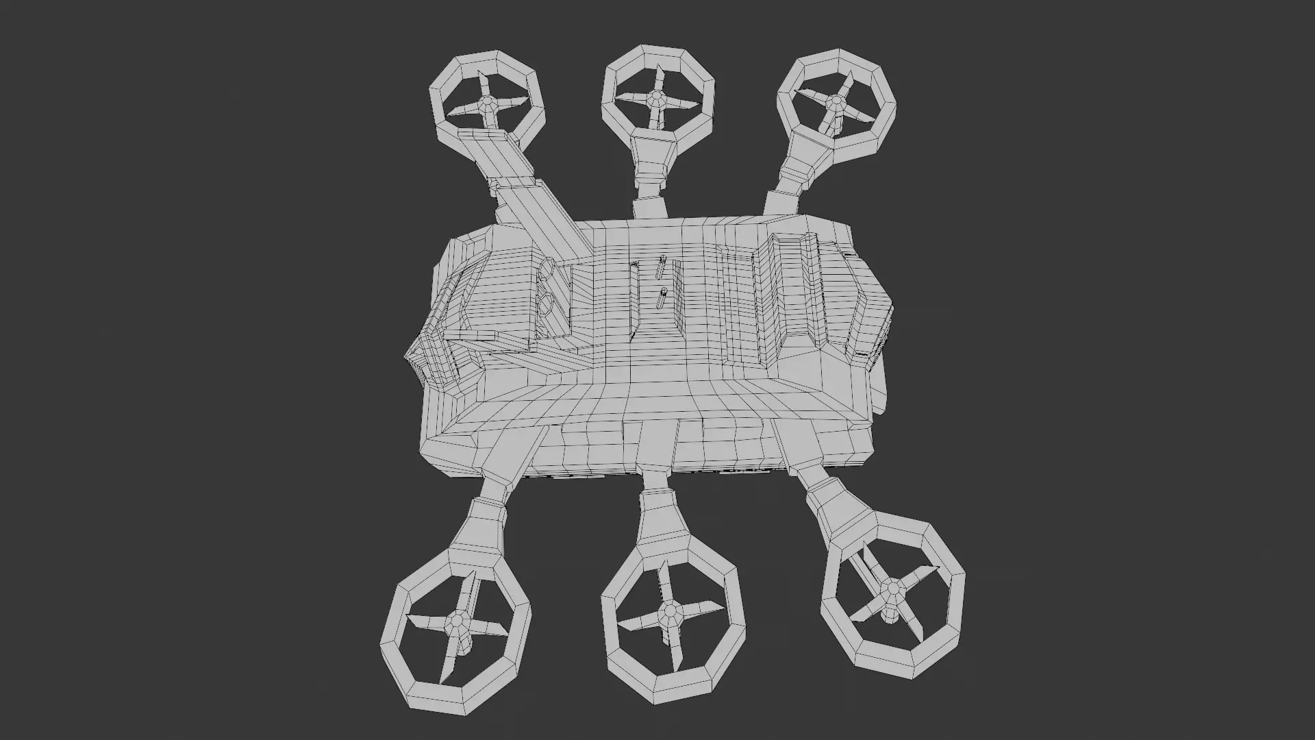 Low Poly 3d Stylized Drone Low-poly 3D model_24