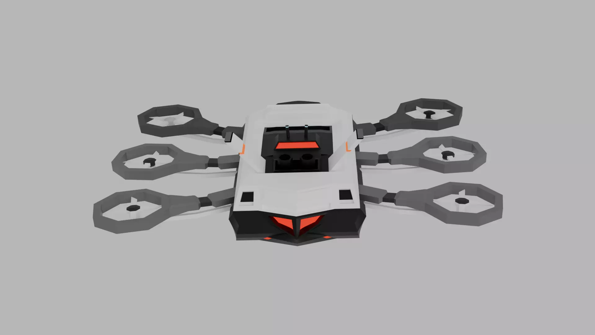 Low Poly 3d Stylized Drone Low-poly 3D model_3