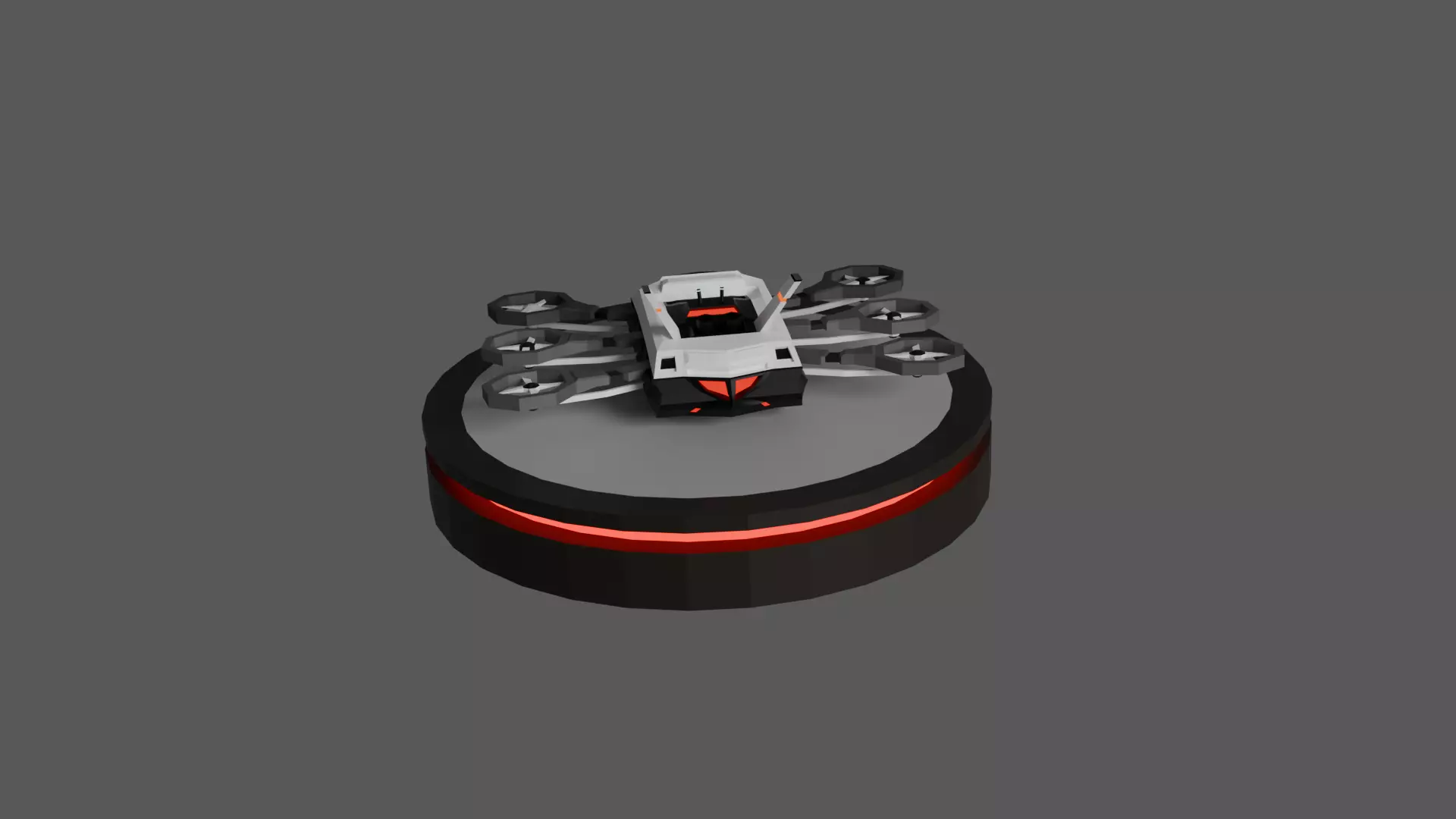 Low Poly 3d Stylized Drone Low-poly 3D model_16