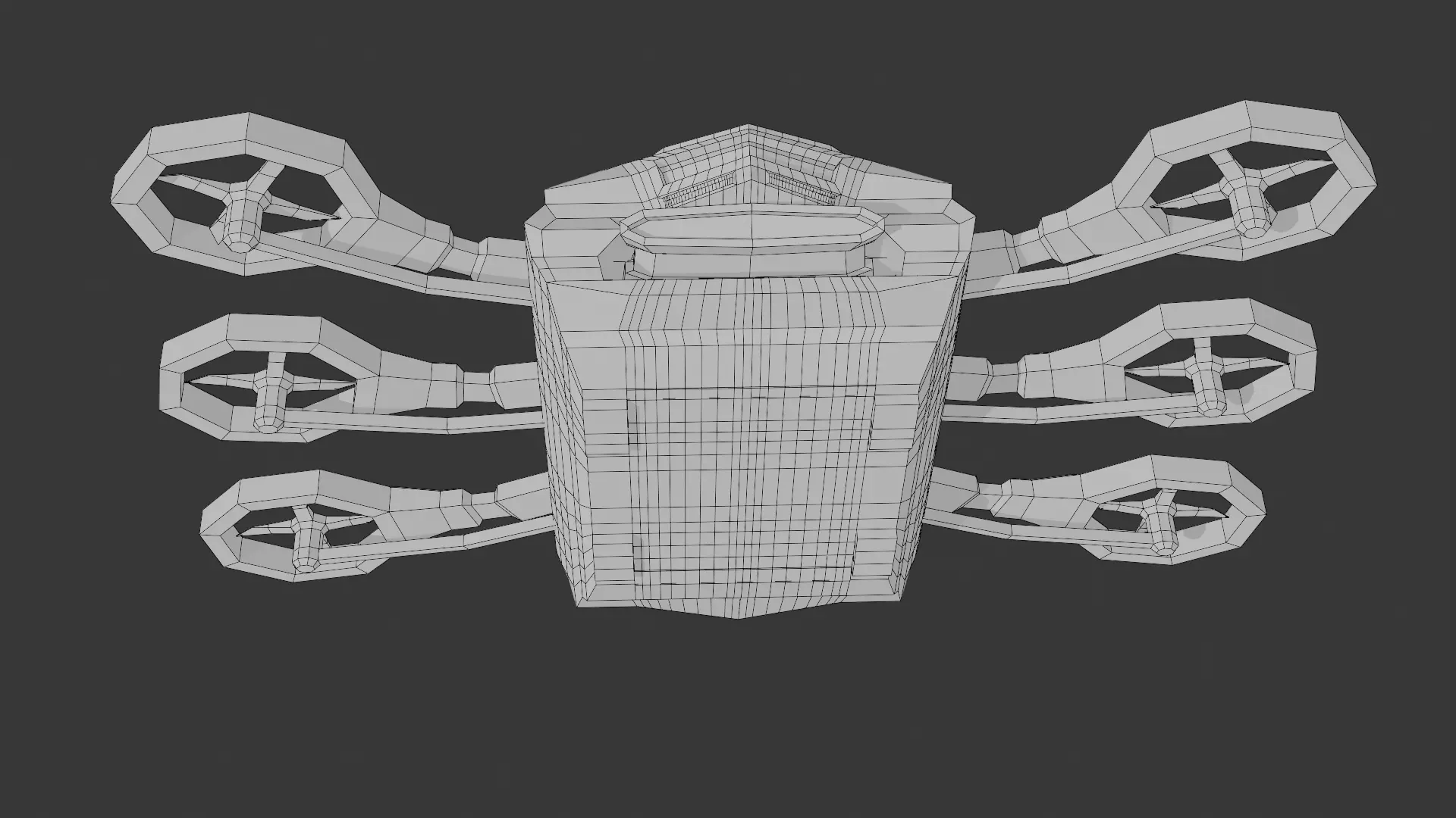 Low Poly 3d Stylized Drone Low-poly 3D model_12