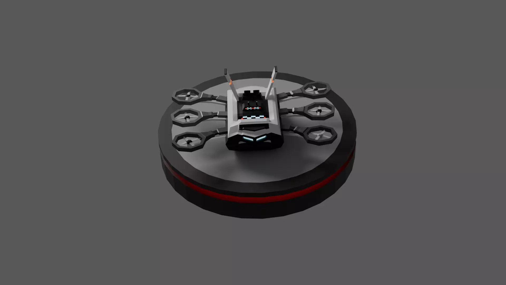 Low Poly 3d Stylized Drone Low-poly 3D model_15