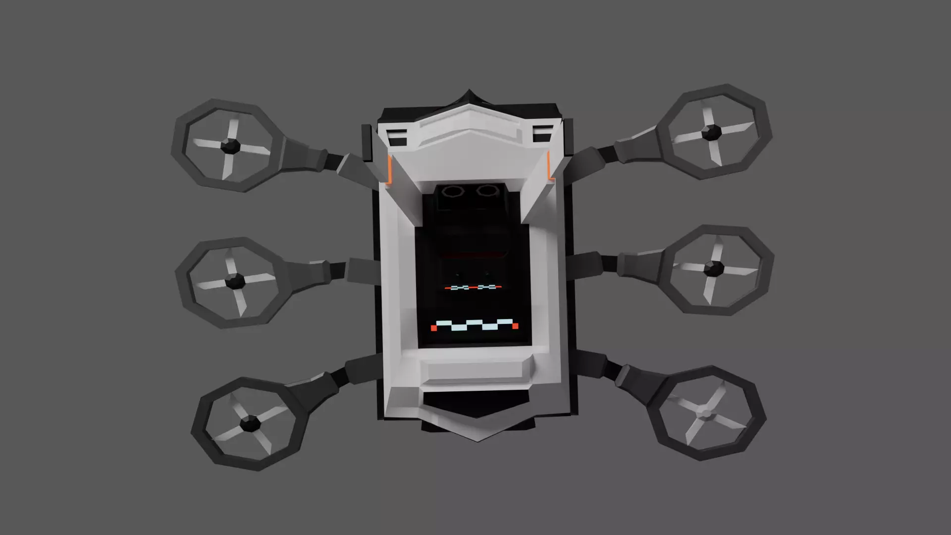 Low Poly 3d Stylized Drone Low-poly 3D model_14