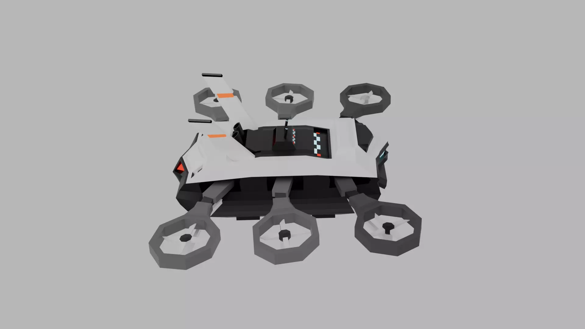 Low Poly 3d Stylized Drone Low-poly 3D model_2