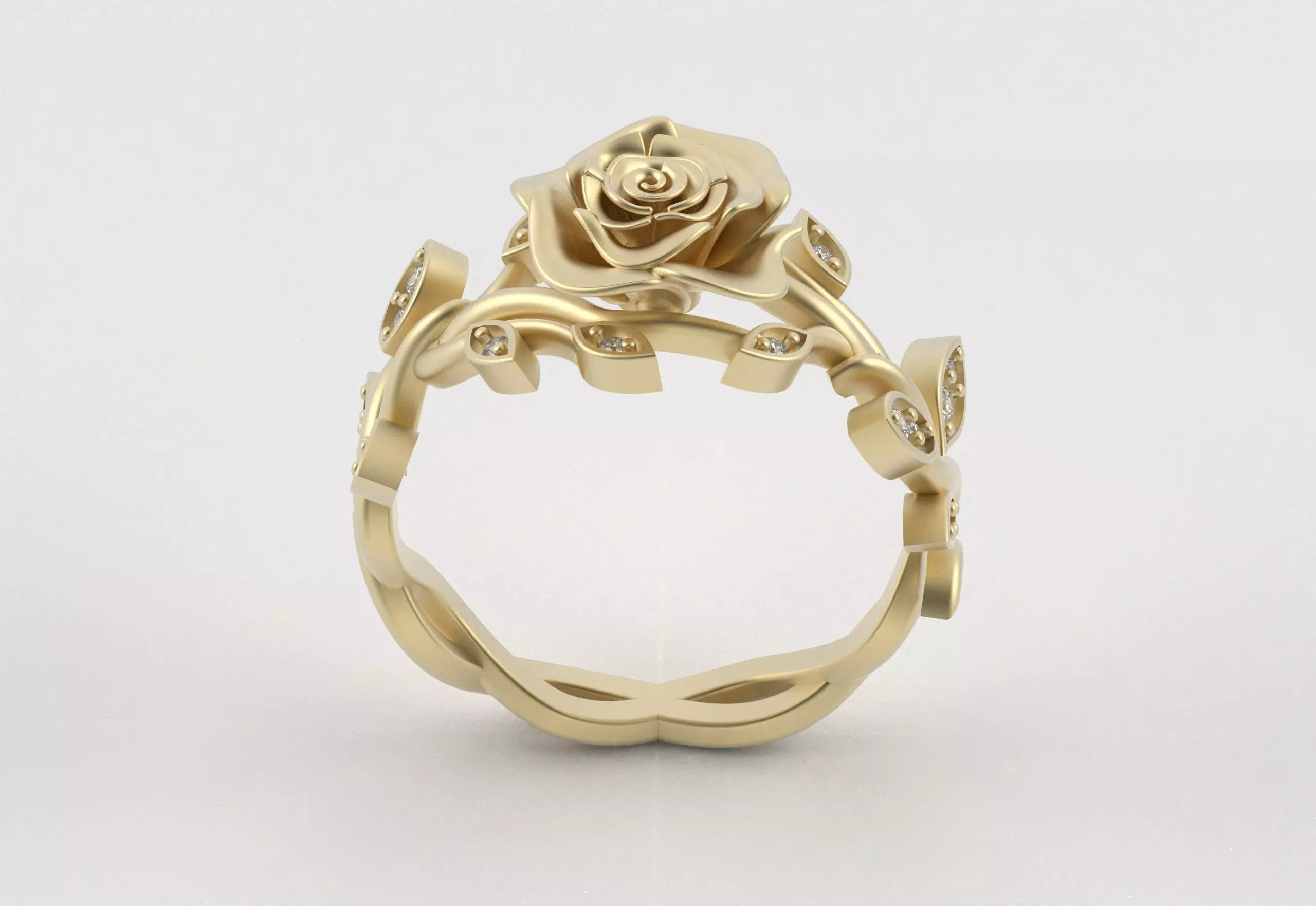 Rose Crown Ring Elegance in Full Flower 3D print model_20