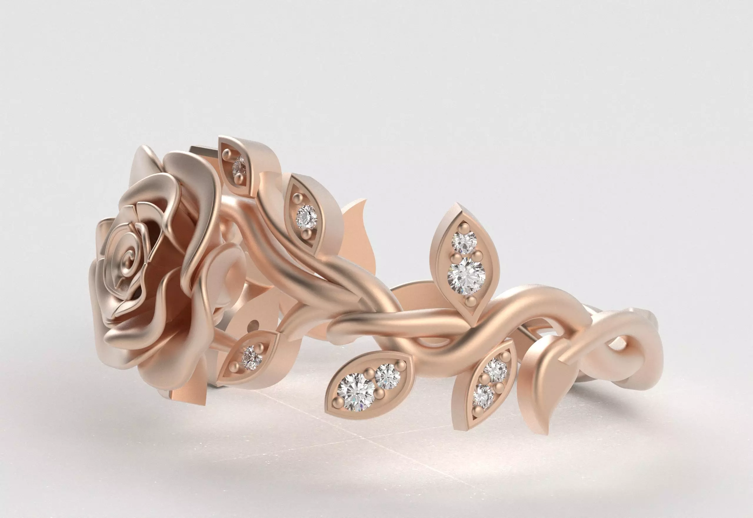Rose Crown Ring Elegance in Full Flower 3D print model_39
